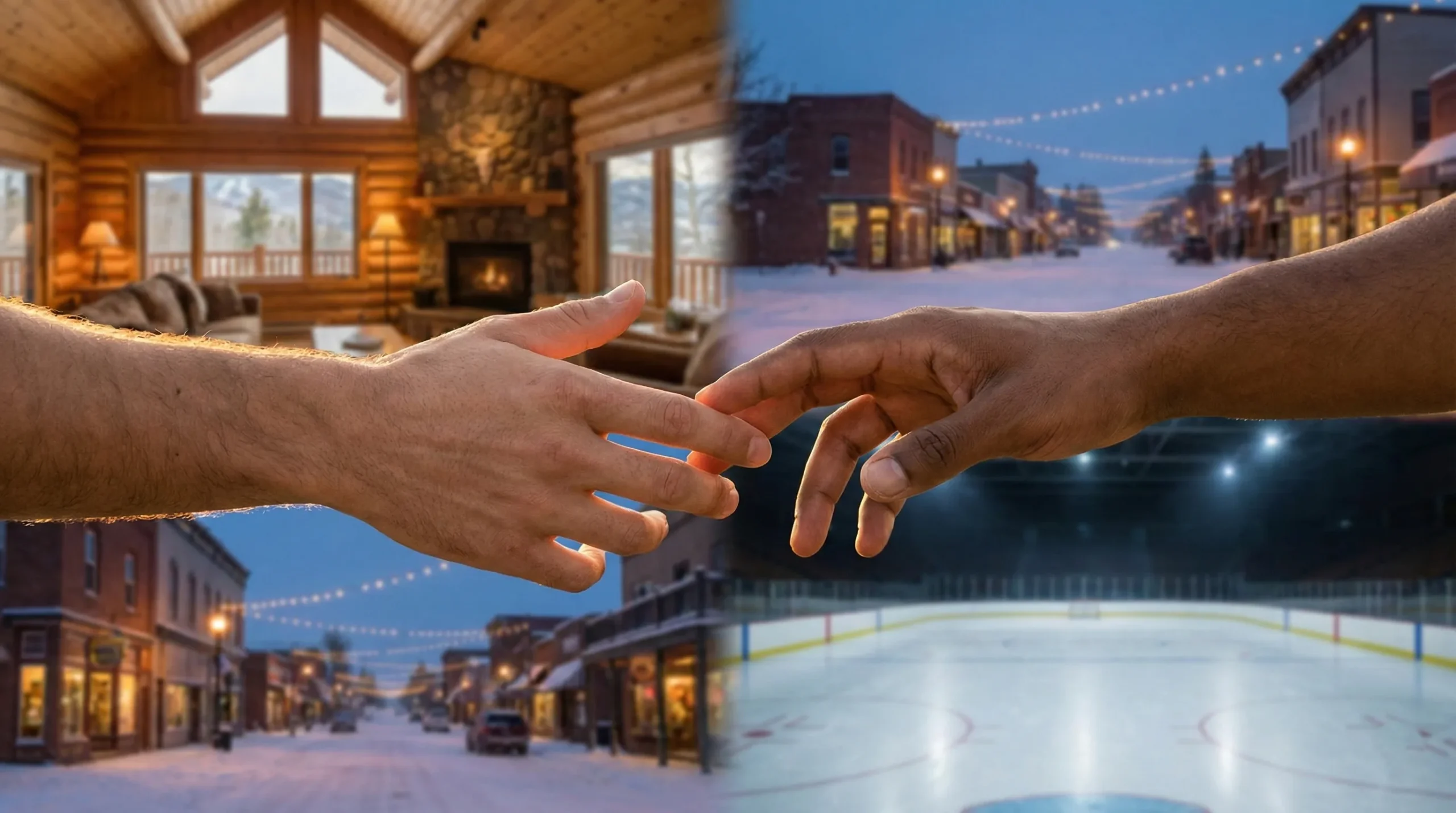 Two hands reaching toward each other — touch starved romance