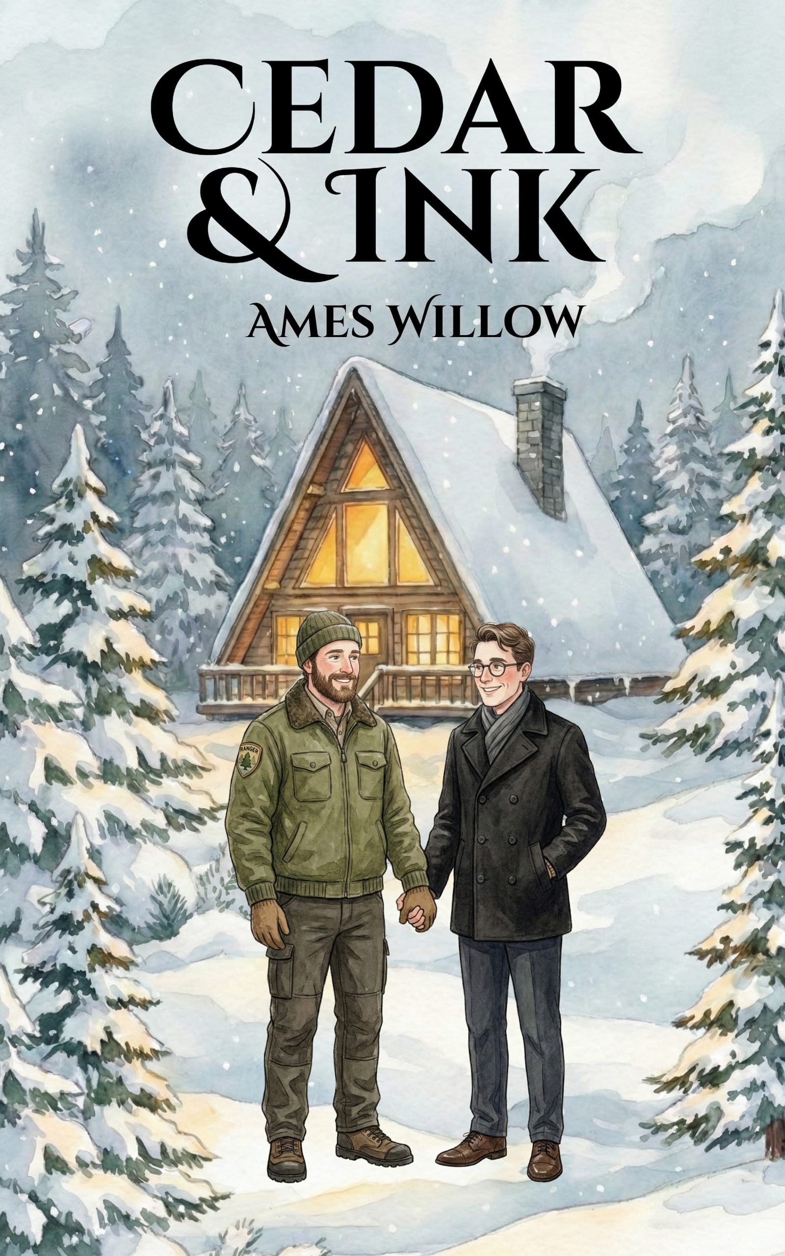 Cedar & Ink book cover - second chance MM romance by Ames Willow