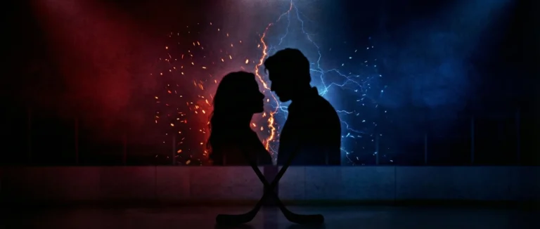 Enemies to lovers romance aesthetic - tension and conflict becoming passion