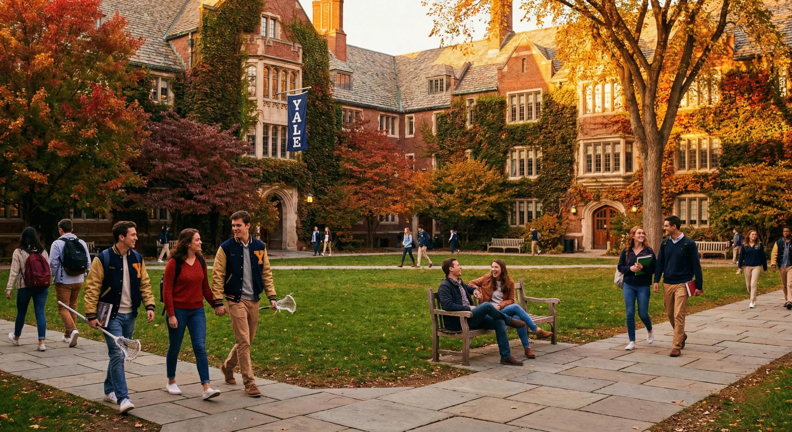 Blackwood Ravens series header — college gothic architecture, the dark-academia sports backdrop