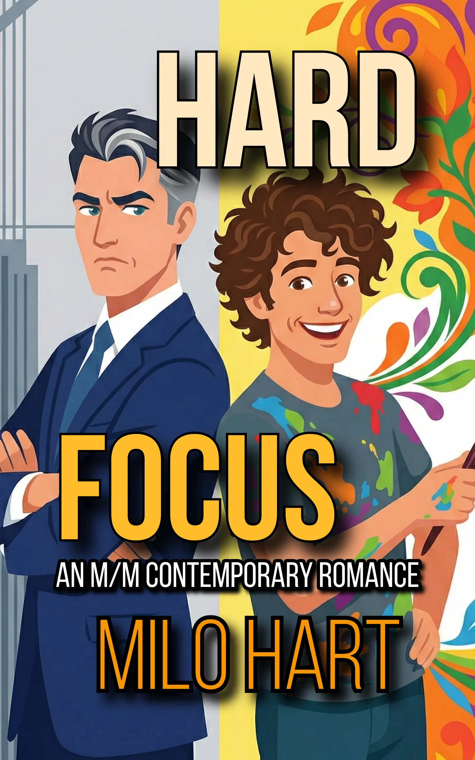 Hard Focus book cover - MM billionaire romance by Milo Hart