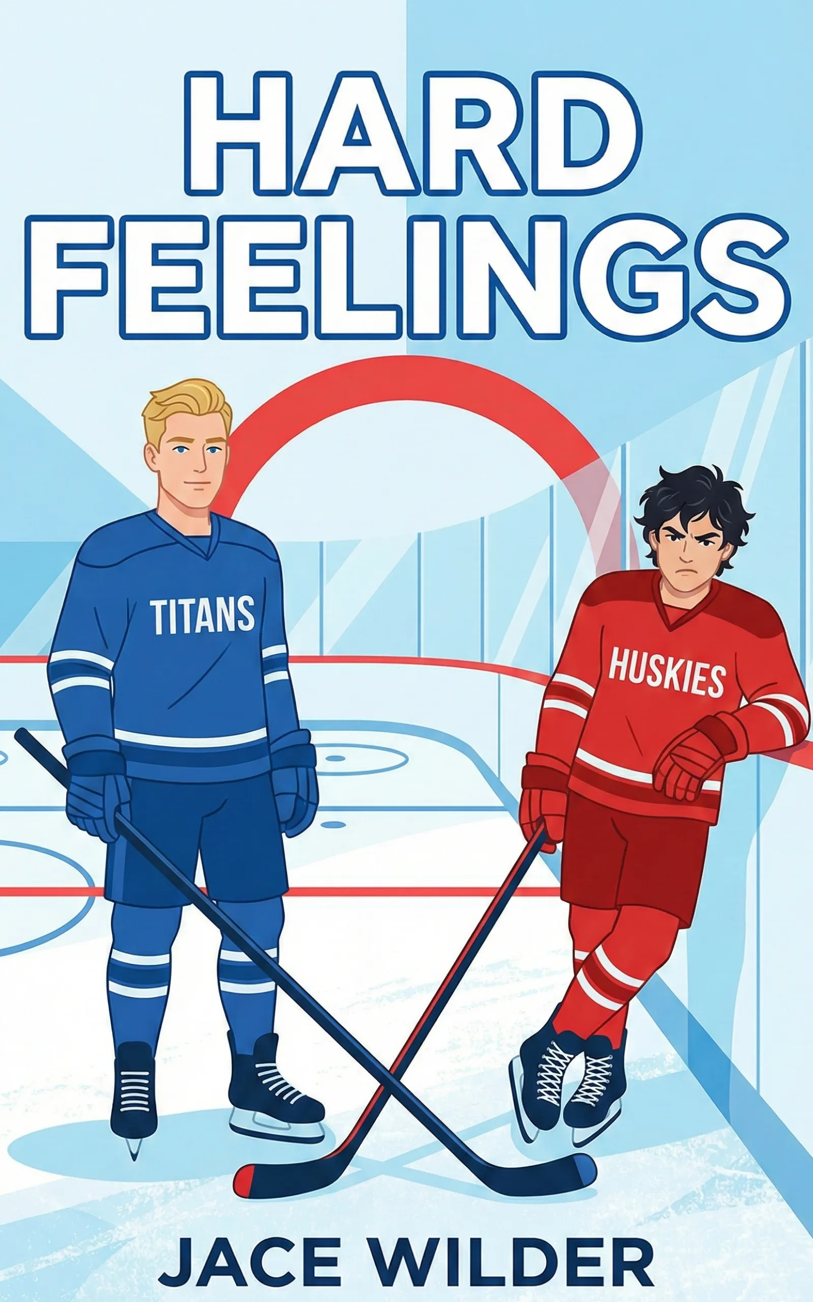 Hard Feelings Book Cover - MM Hockey Romance by Jace Wilder