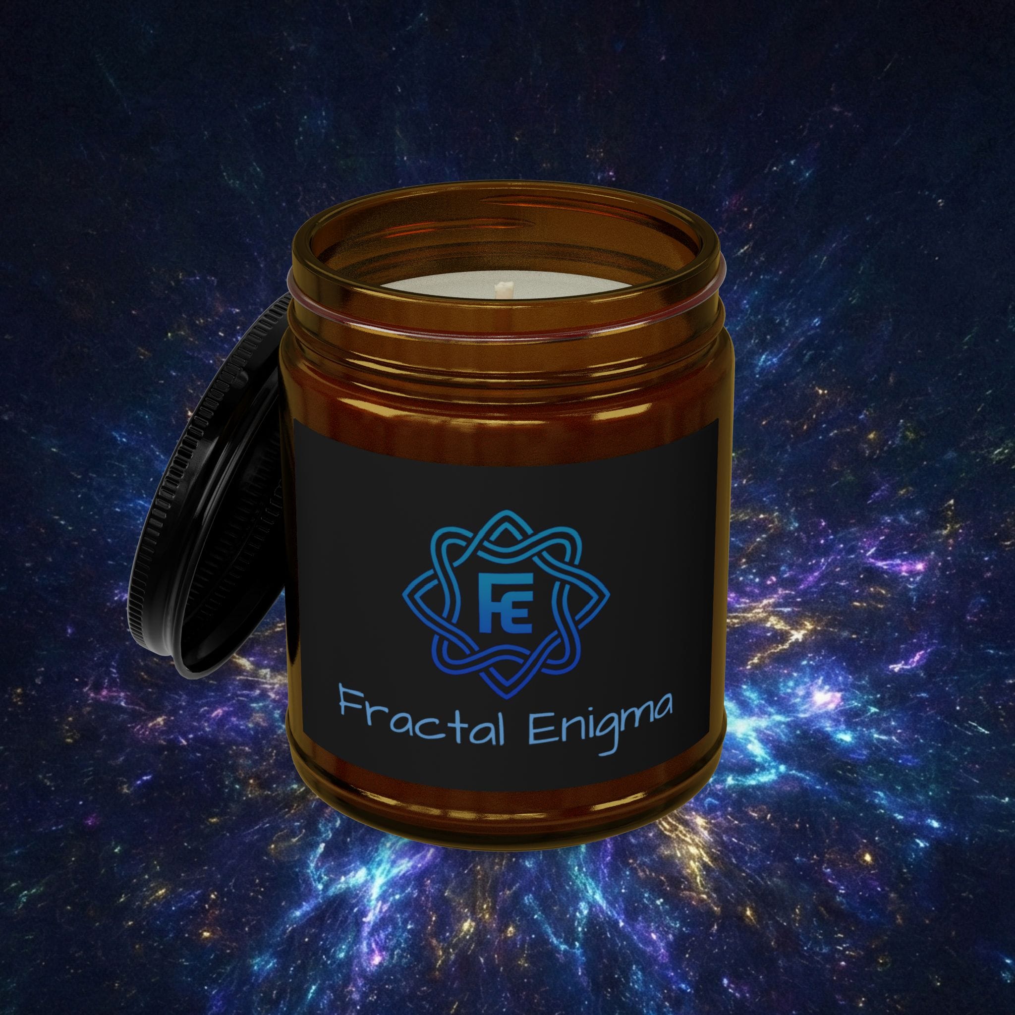 Fractal Enigma Scented Soy Candle — 4oz & 9oz (Black Lid) - Image 20