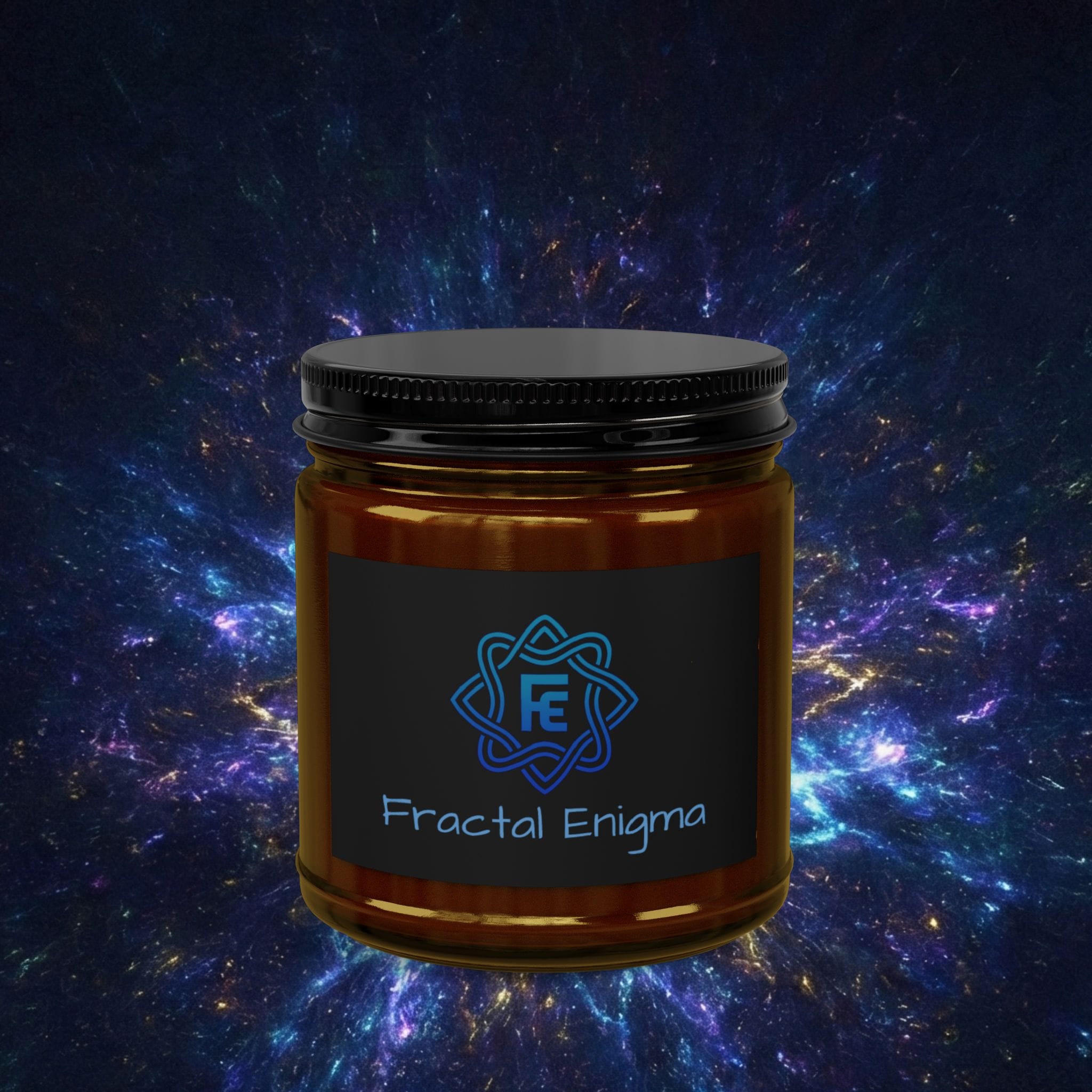 Fractal Enigma Scented Soy Candle — 4oz & 9oz (Black Lid) - Image 17