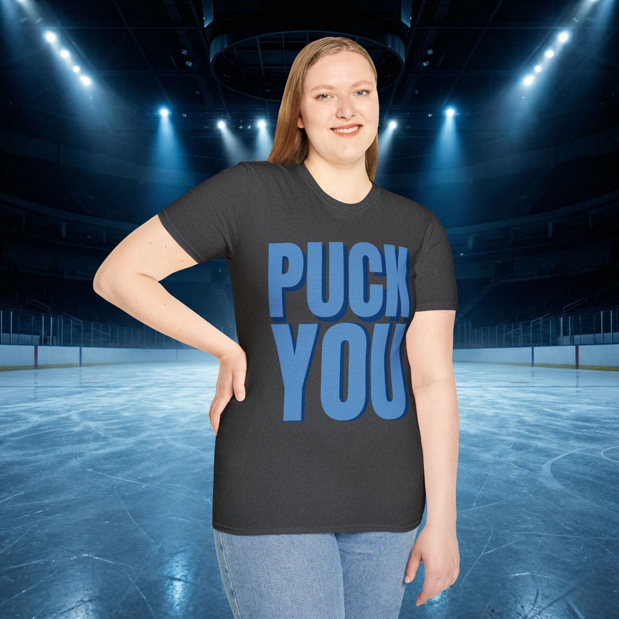 Puck You Hockey Romance Tee — “Puck You” Graphic T-Shirt - Image 15
