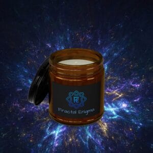 Fractal Enigma Scented Soy Candle — 4oz & 9oz (Black Lid)