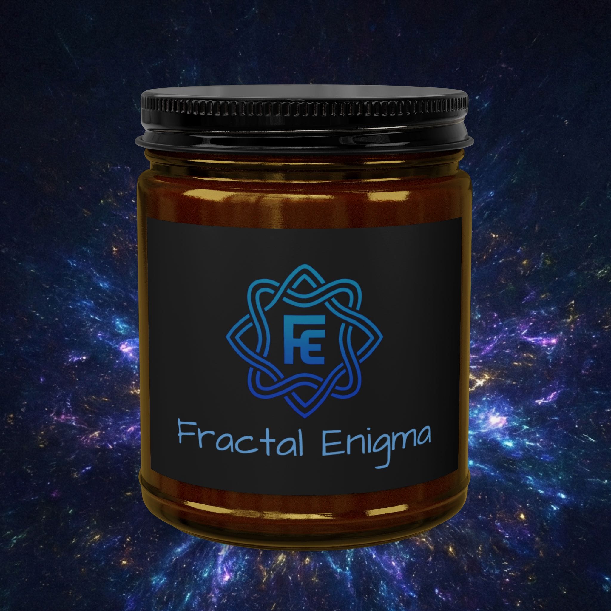 Fractal Enigma Scented Soy Candle — 4oz & 9oz (Black Lid) - Image 31