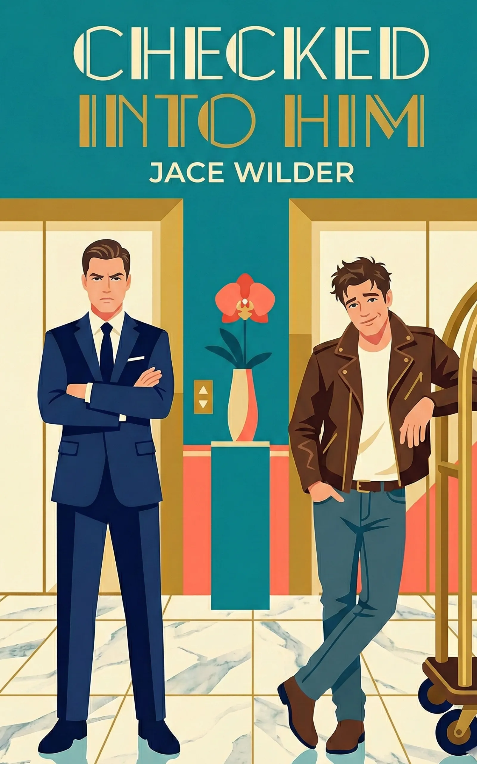 Checked Into Him book cover - MM Contemporary Romance by Jace Wilder