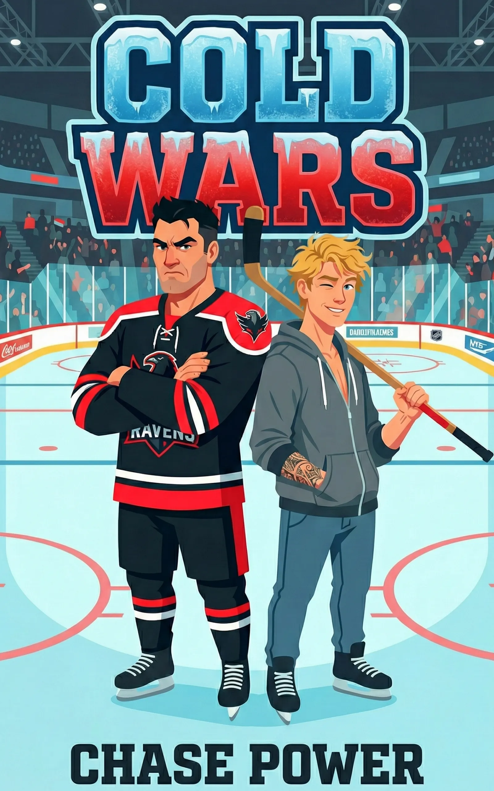 Cold Wars book cover - MM Hockey Romance by Chase Power