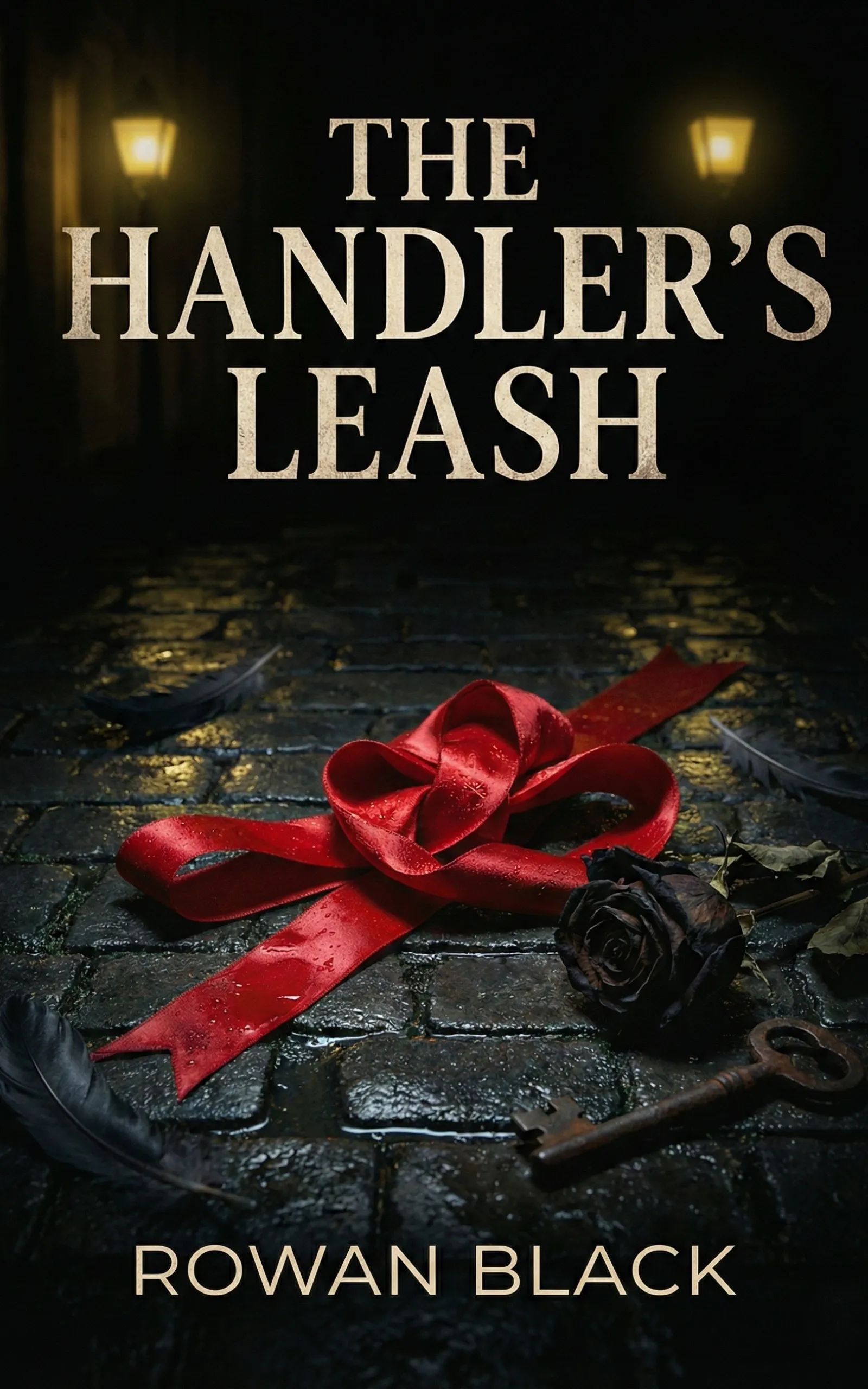 The Handler's Leash Book Cover - MM Erotic Thriller by Rowan Black