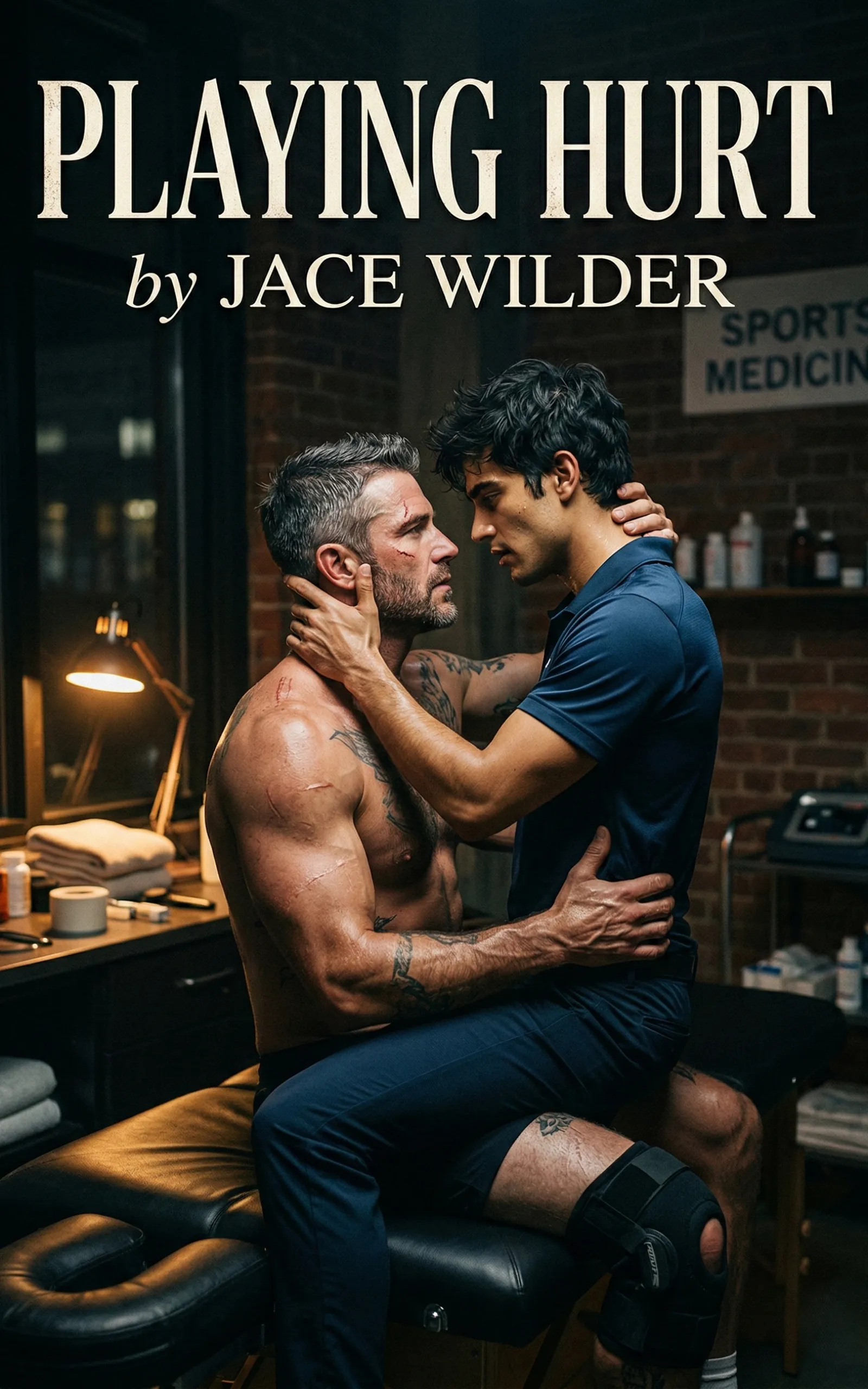 Playing Hurt book cover - MM hockey romance by Jace Wilder