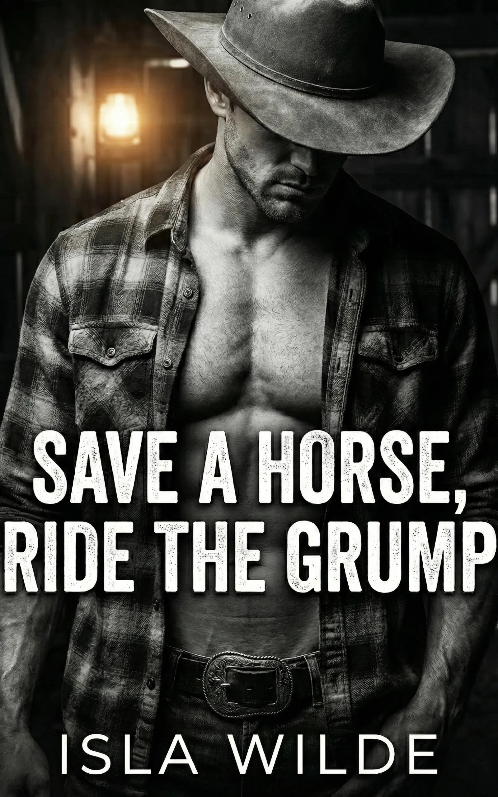 Save a Horse, Ride the Grump Book Cover - Contemporary Cowboy Romance by Isla Wilde