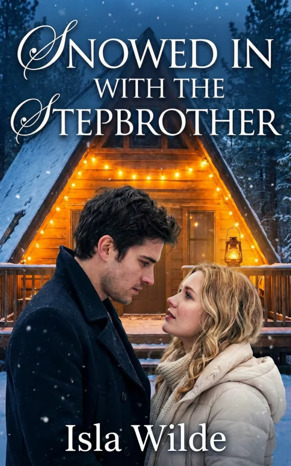 Snowed In with the Stepbrother Book Cover - MF Romance by Isla Wilde