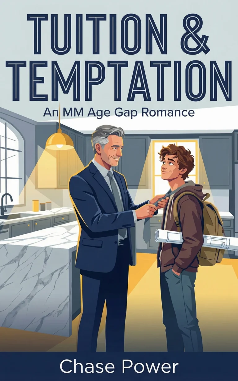 Tuition and Temptation book cover - MM age gap romance by Chase Power