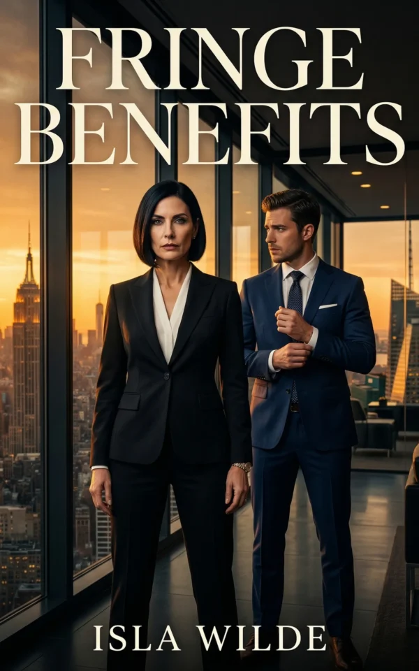 Fringe Benefits Book Cover - Age Gap Boss Employee Romance by Isla Wilde