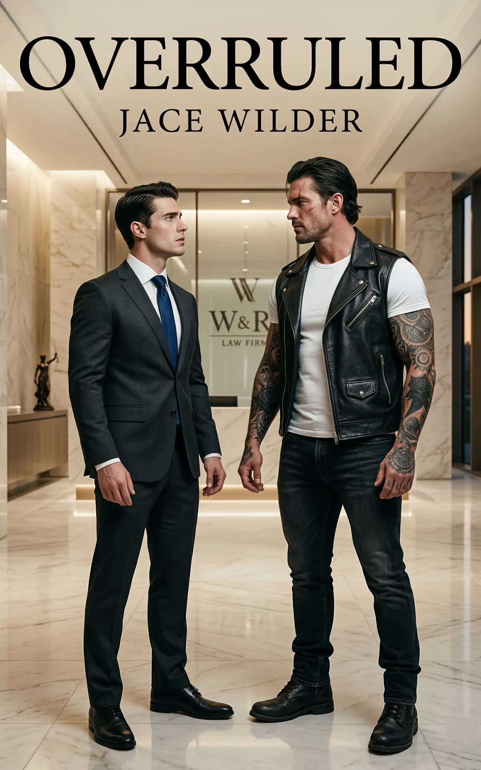 Overruled by Jace Wilder - MM Biker Romance book cover