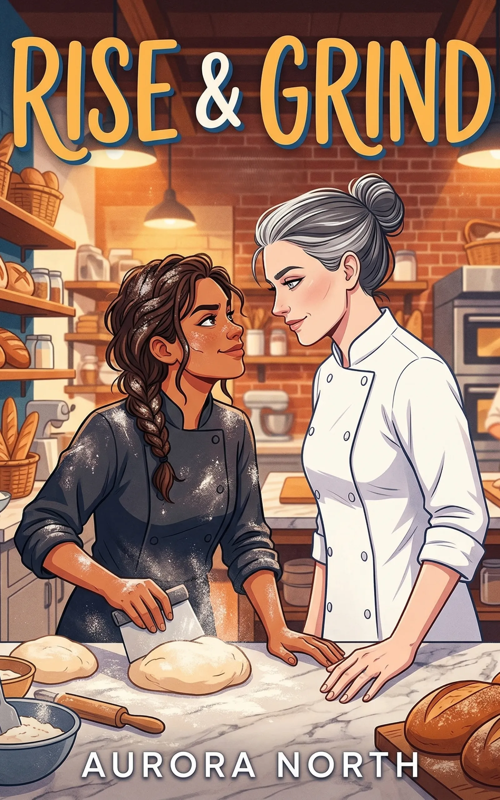 Rise and Grind by Aurora North - Sapphic Romance book cover