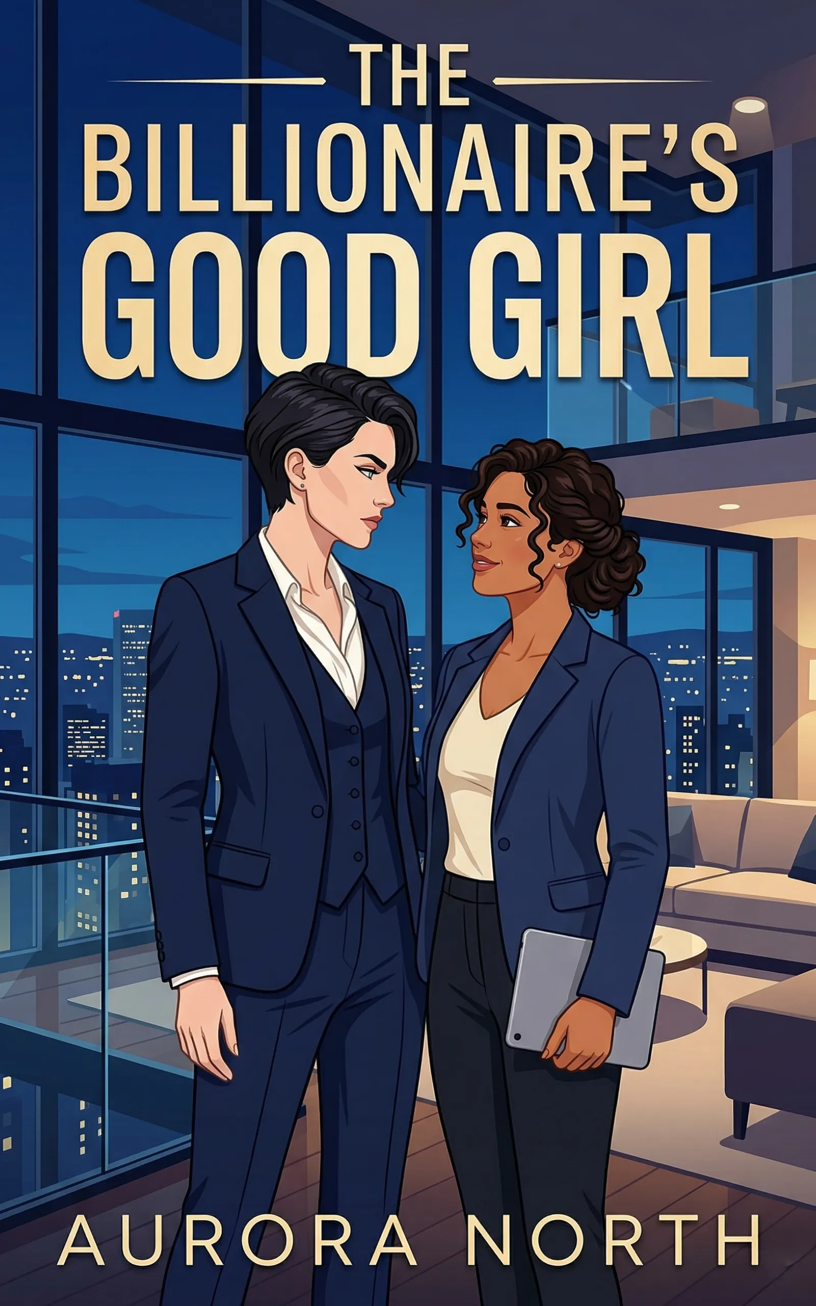 The Billionaires Good Girl by Aurora North - FF Sapphic Romance book cover