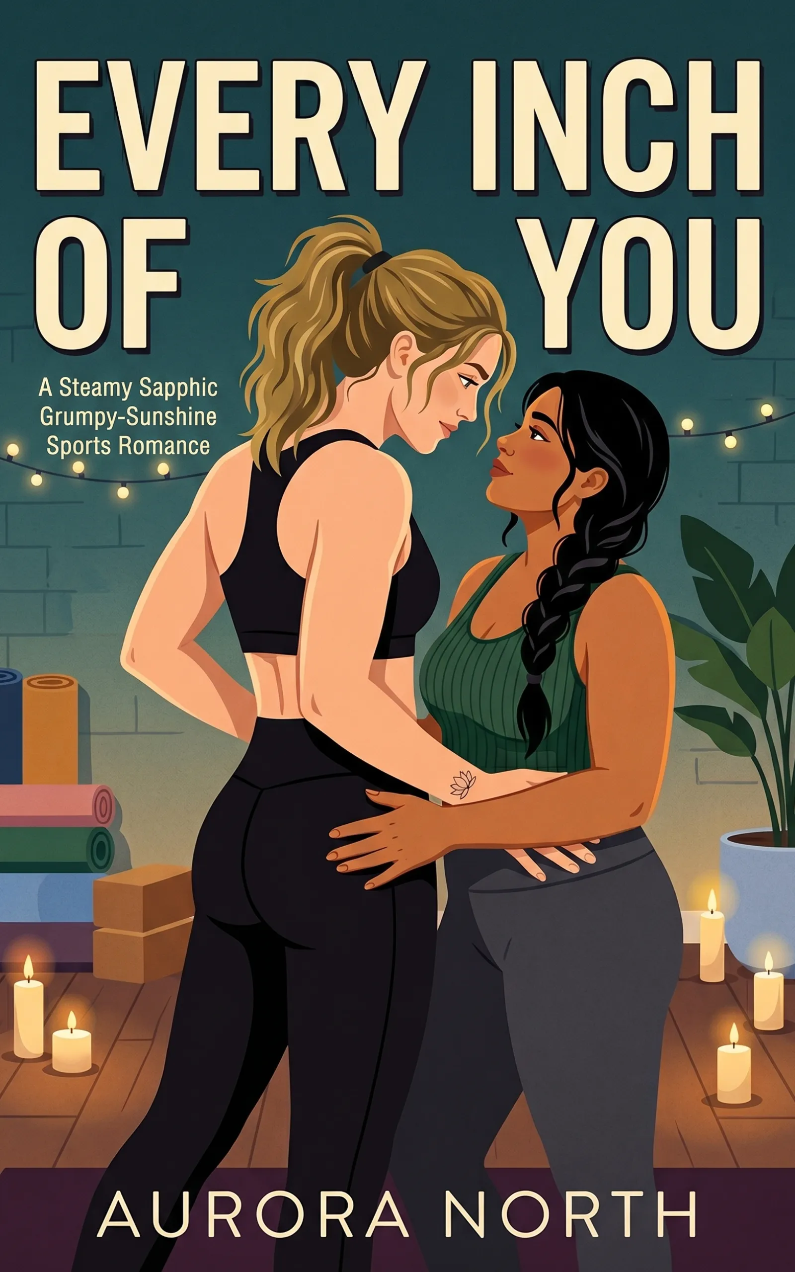 Every Inch of You by Aurora North - FF Sapphic Body Worship Romance book cover