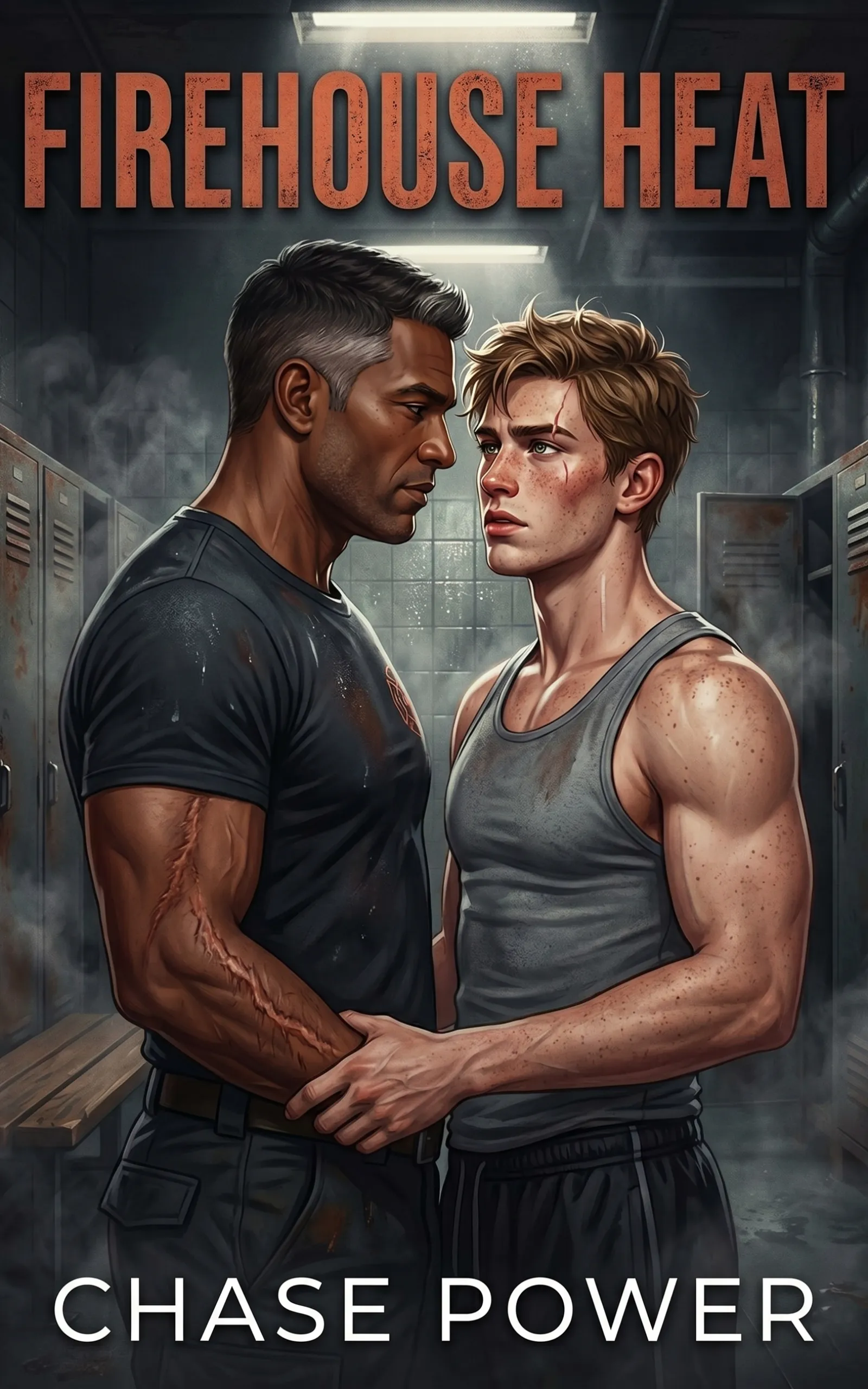 Firehouse Heat by Chase Power - MM Firefighter Romance book cover