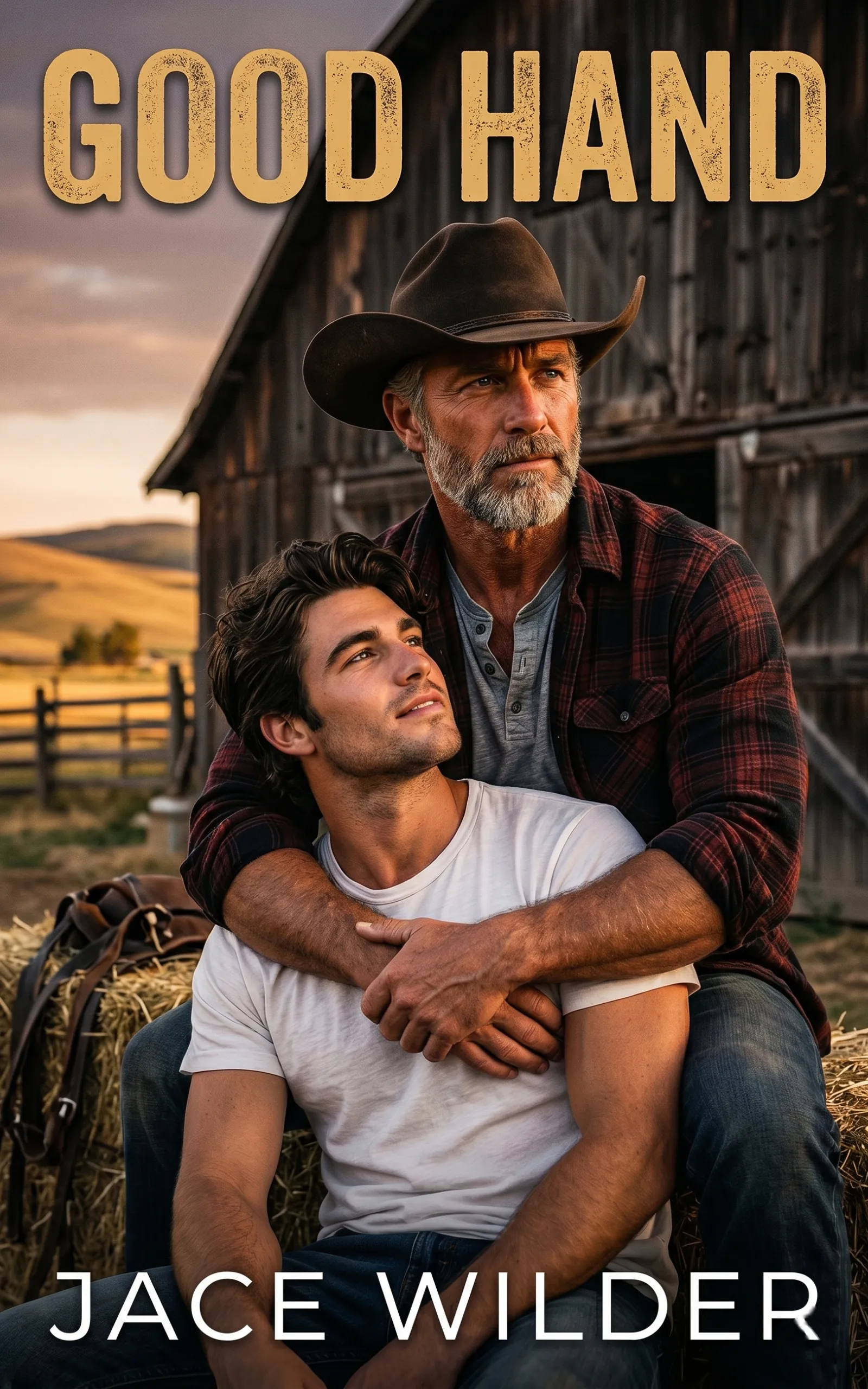Good Hand by Jace Wilder — MM wealthy rancher ranch hand age gap provision arrangement cowboy bunkhouse romance cover