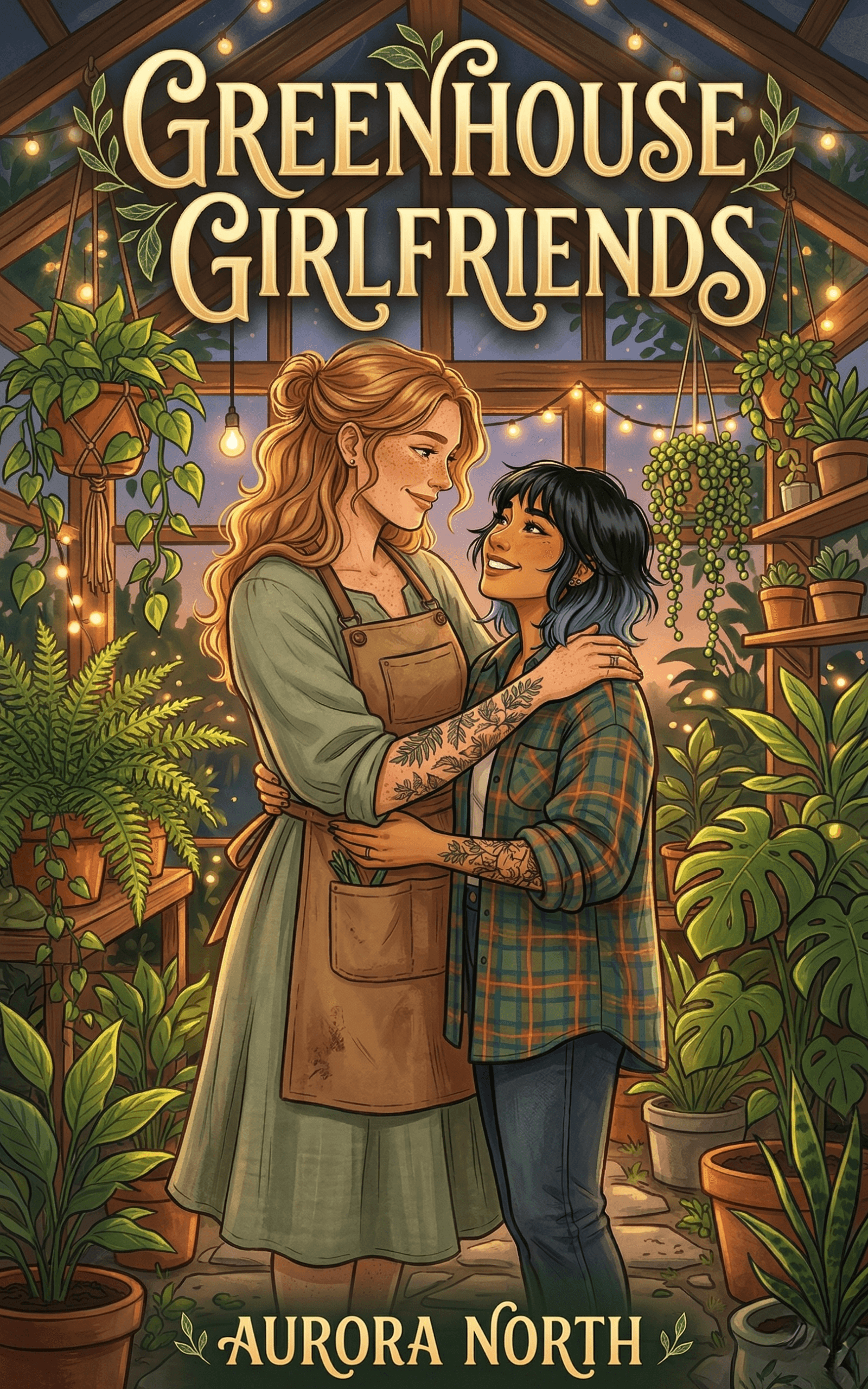 Greenhouse Girlfriends by Aurora North - FF Sapphic Romance book cover