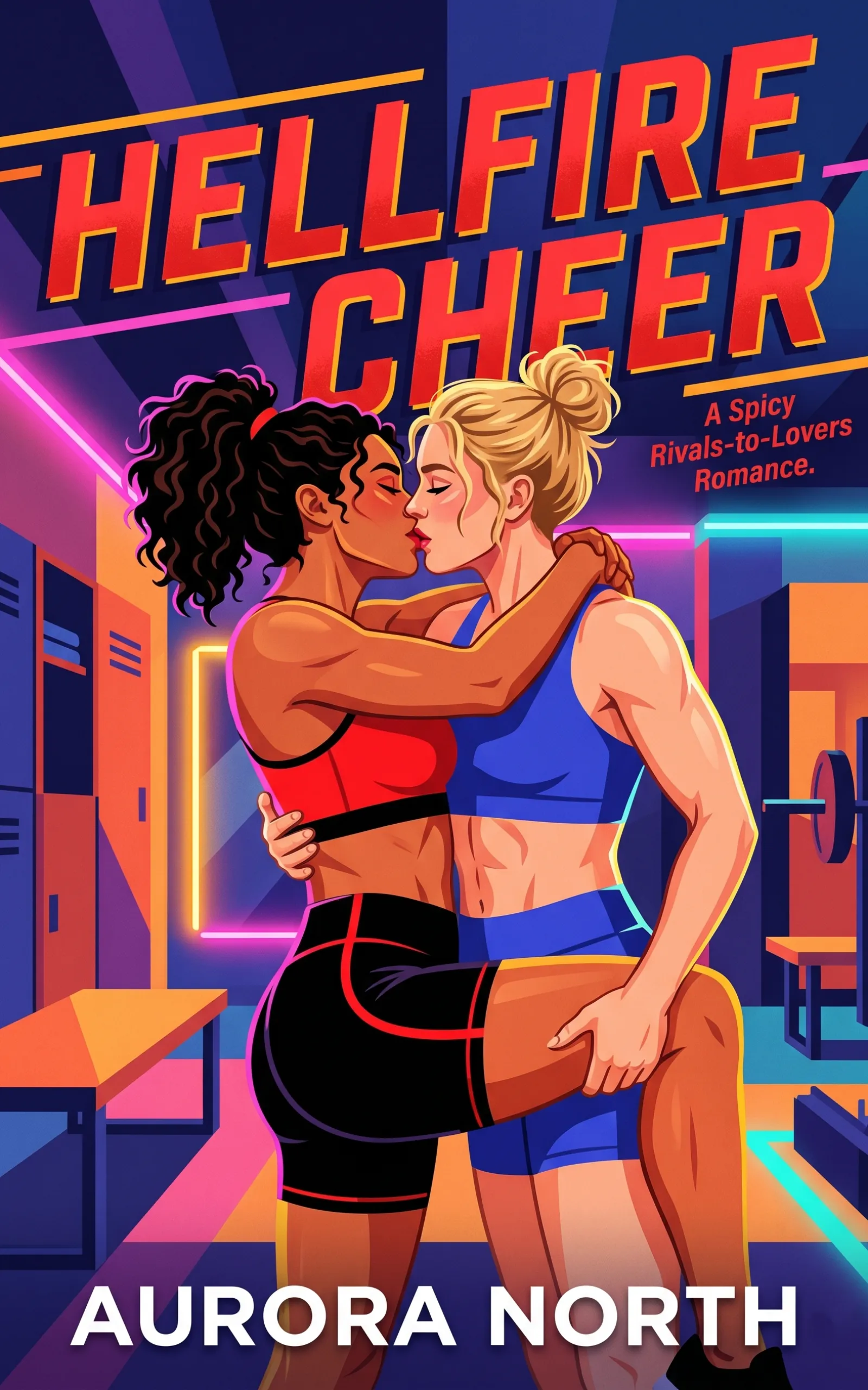 Hellfire Cheer by Aurora North - FF Sapphic Cheerleading Romance book cover