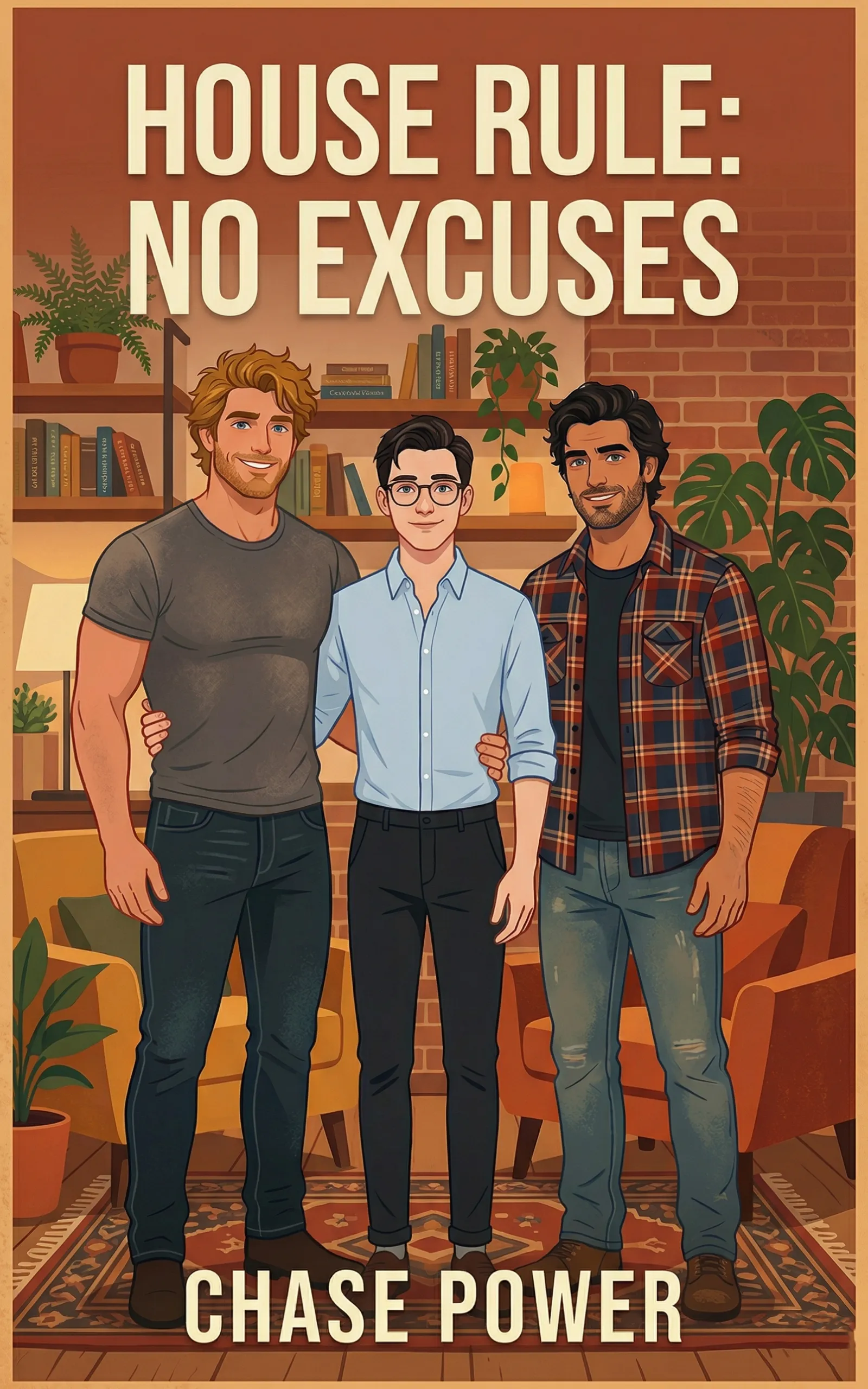 House Rule: No Excuses by Chase Power - MMM Contemporary Romance book cover