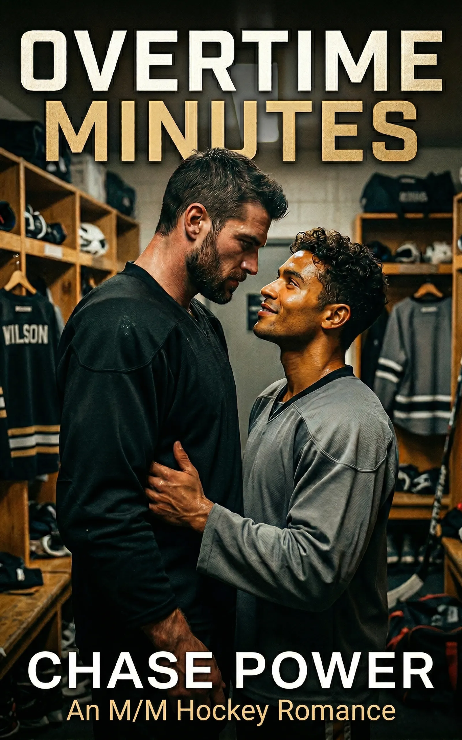Overtime Minutes by Chase Power - MM Hockey Romance book cover