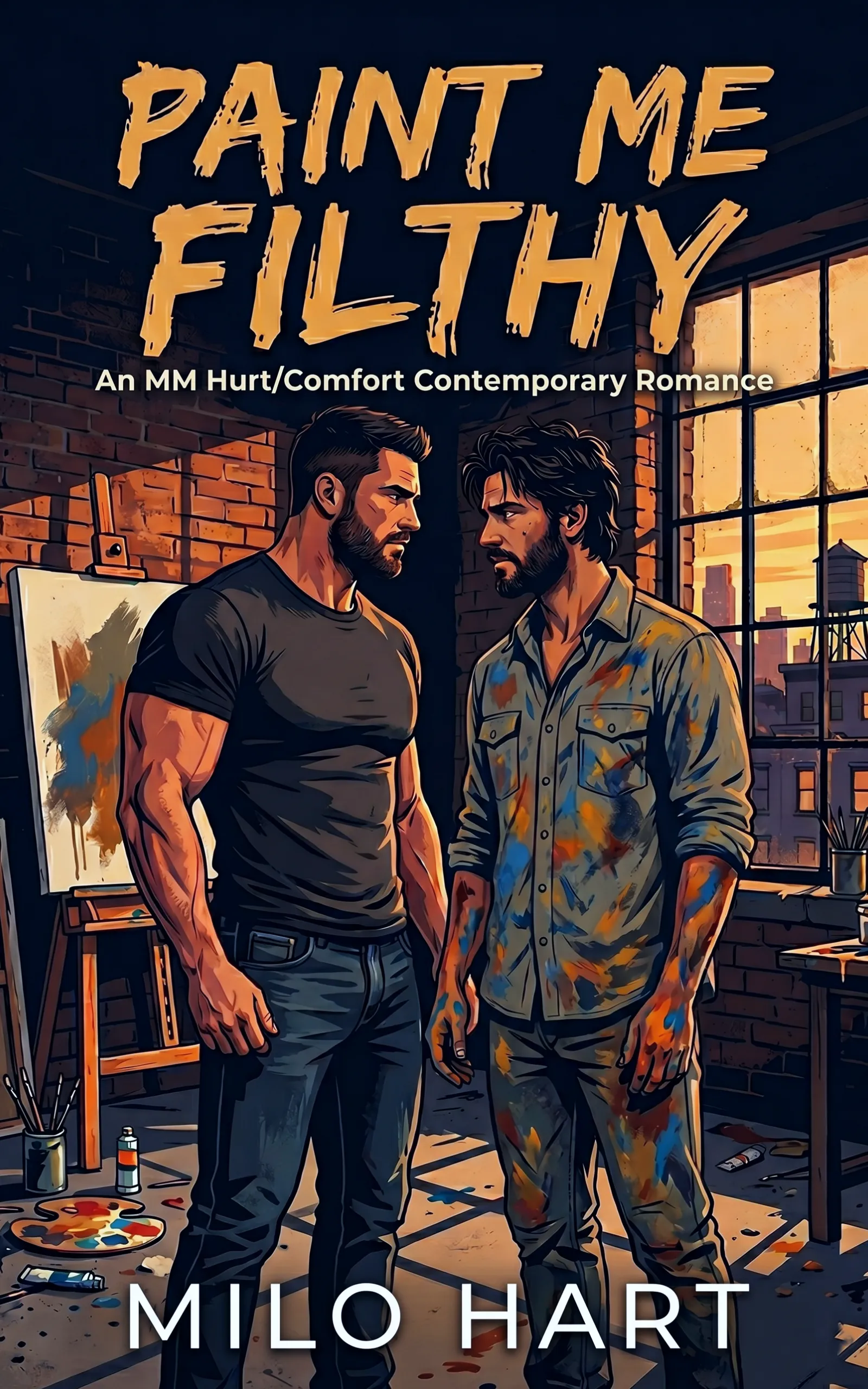 Paint Me Filthy by Milo Hart - MM Artist Romance book cover