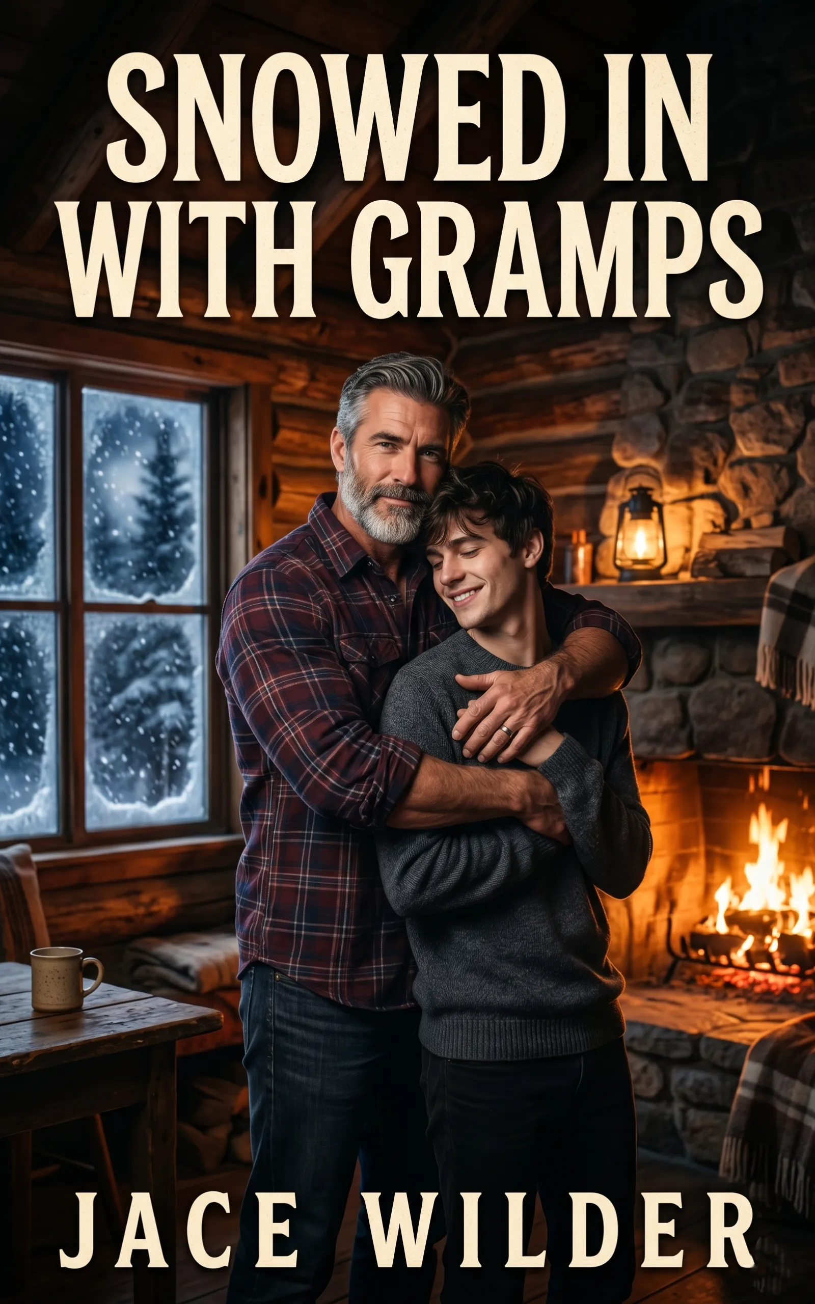 Snowed In With Gramps by Jace Wilder - MM Age Gap Cabincore Romance book cover