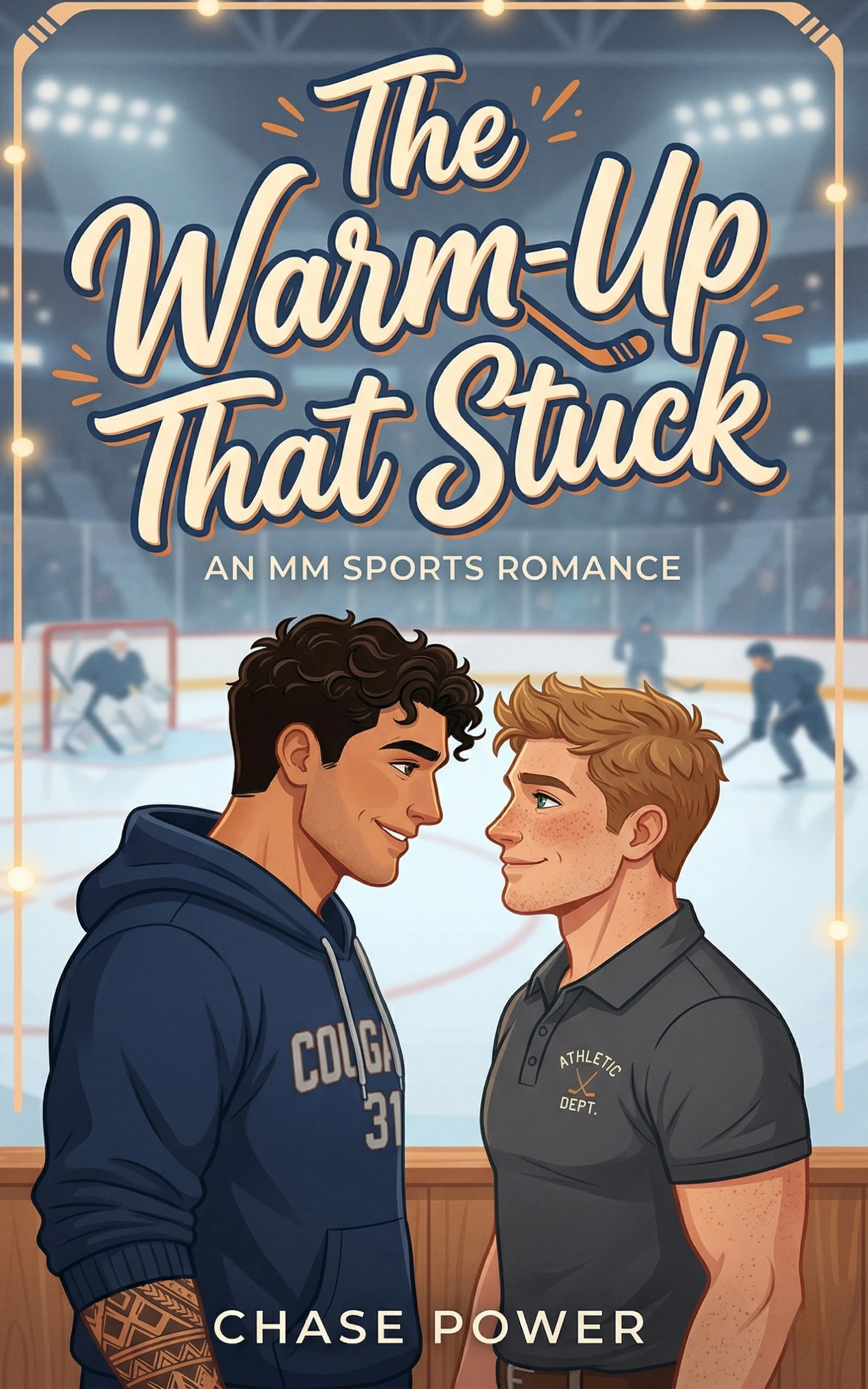 The Warm-Up That Stuck by Chase Power - MM Hockey Romance book cover
