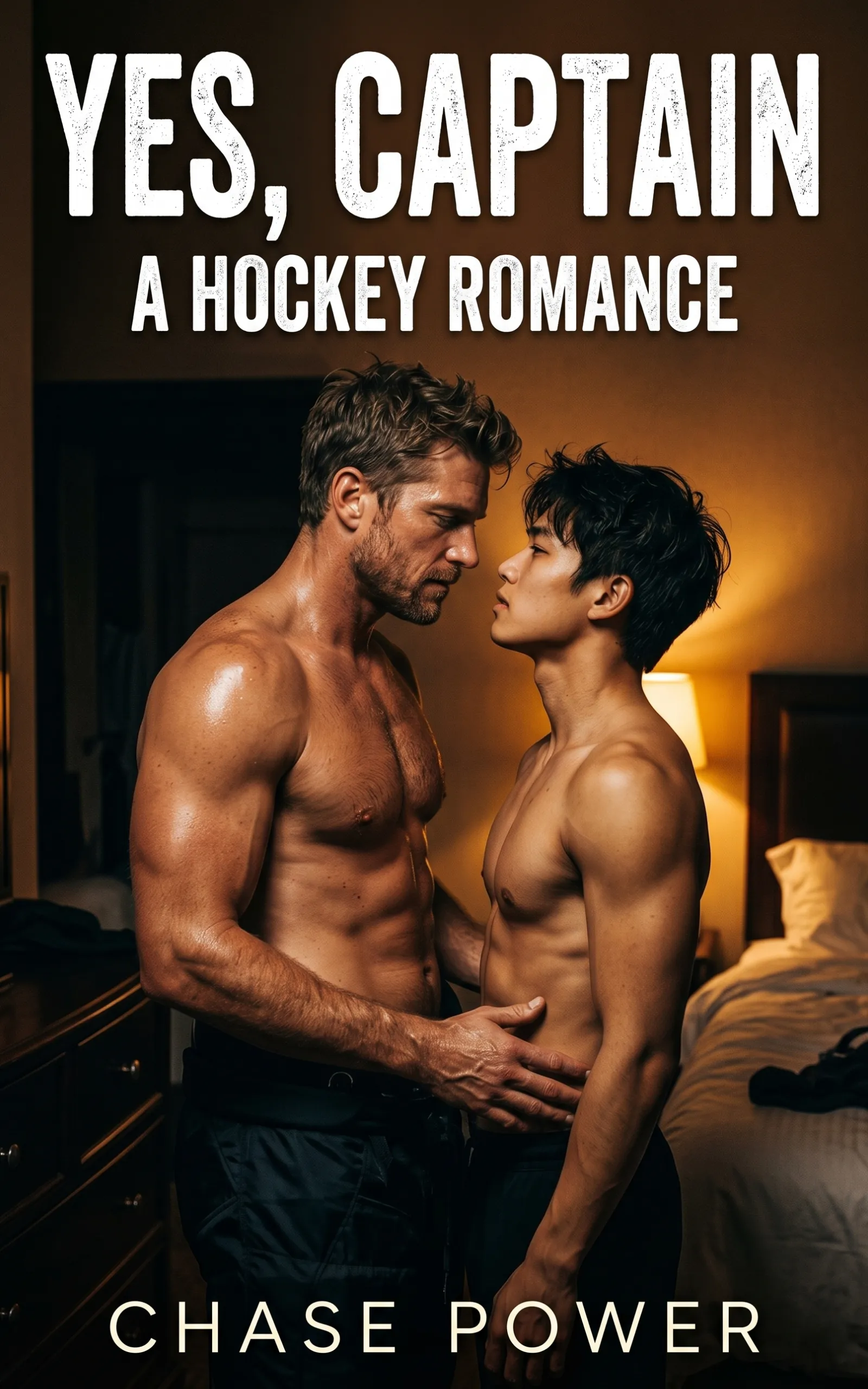 Yes Captain by Jace Wilder — MM hockey captain rookie bi awakening closeted age gap secret relationship romance cover
