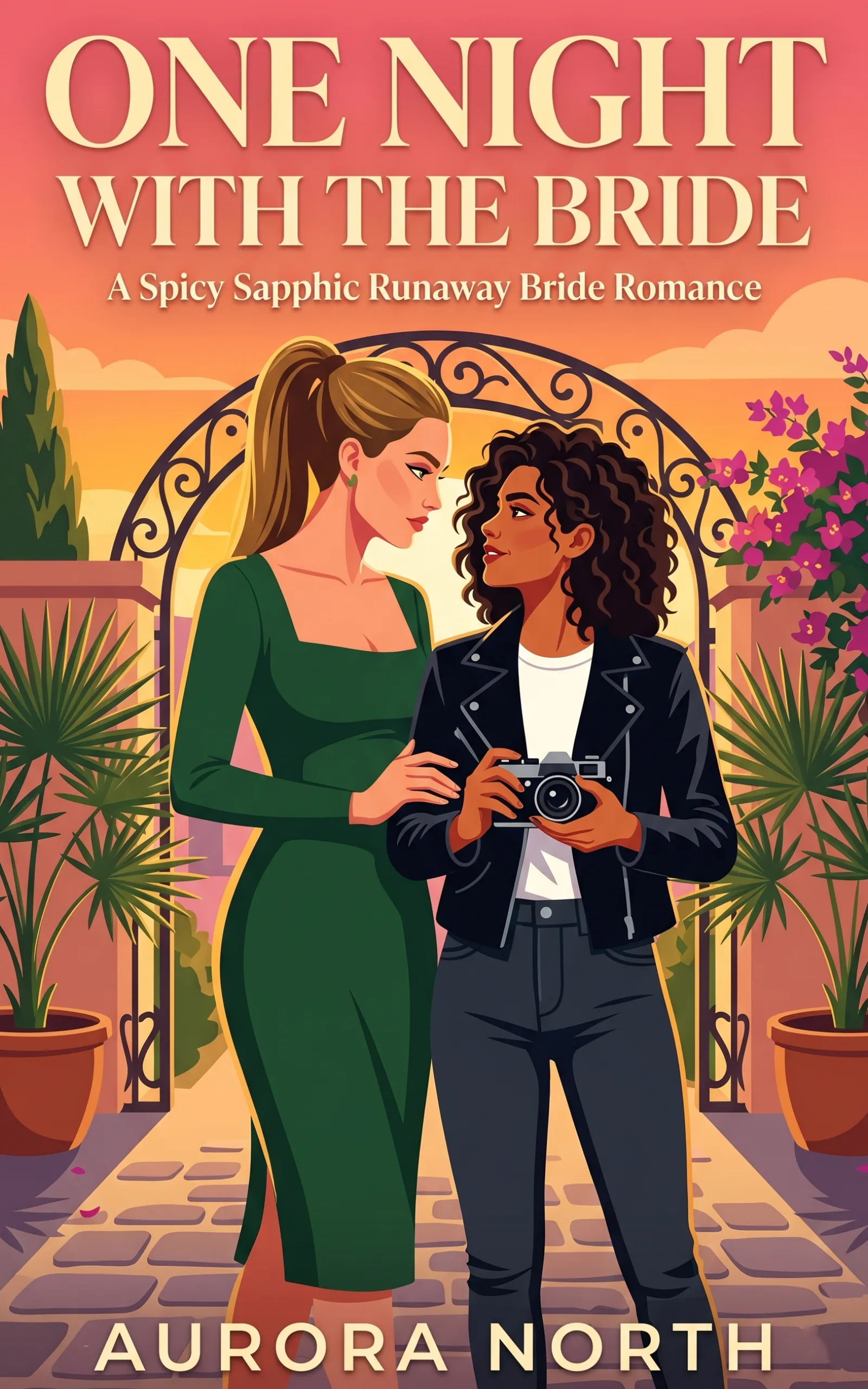 One Night with the Bride by Aurora North - FF Sapphic Romance book cover
