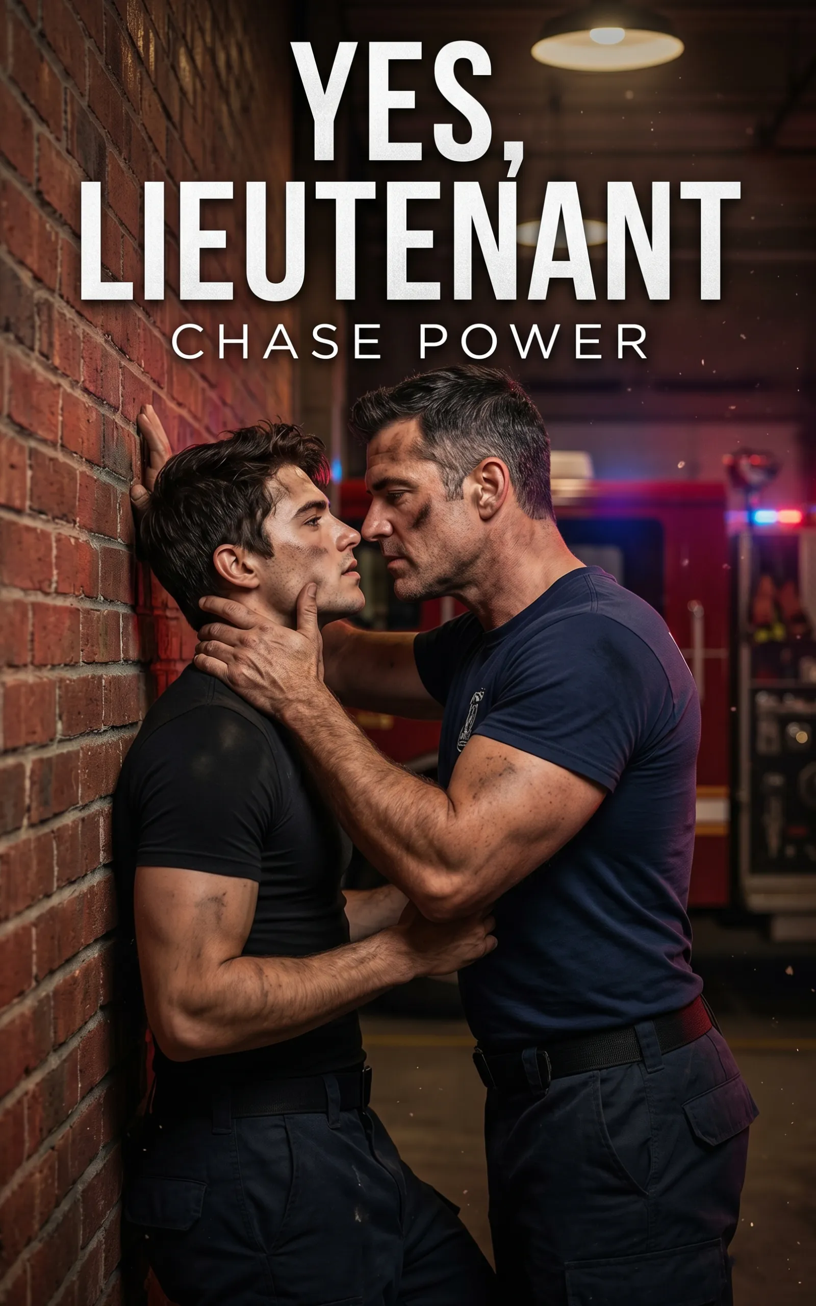 Yes Lieutenant by Chase Power — MM firefighter age gap mentor rookie brat tamer authority kink praise kink romance cover