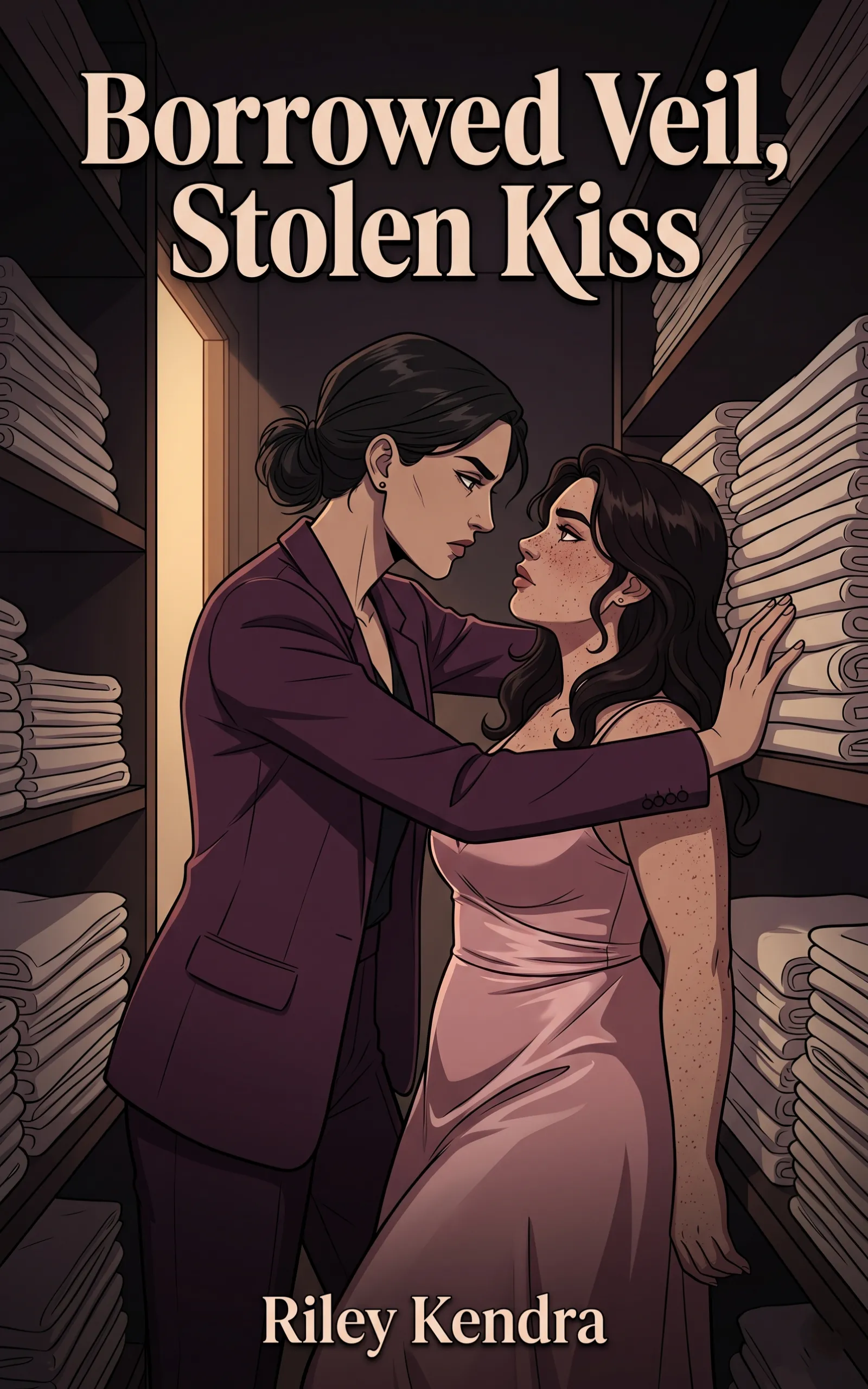 Borrowed Veil Stolen Kiss by Riley Kendra - FF Sapphic Romance book cover