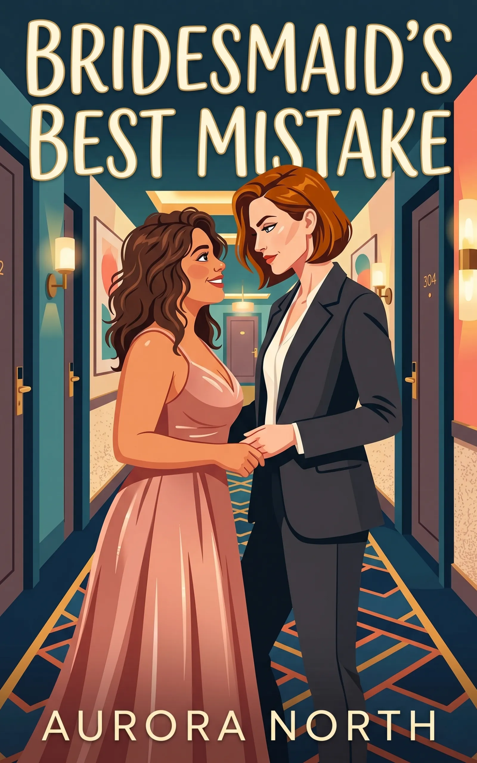 Bridesmaid's Best Mistake by Aurora North - FF Sapphic Romance book cover