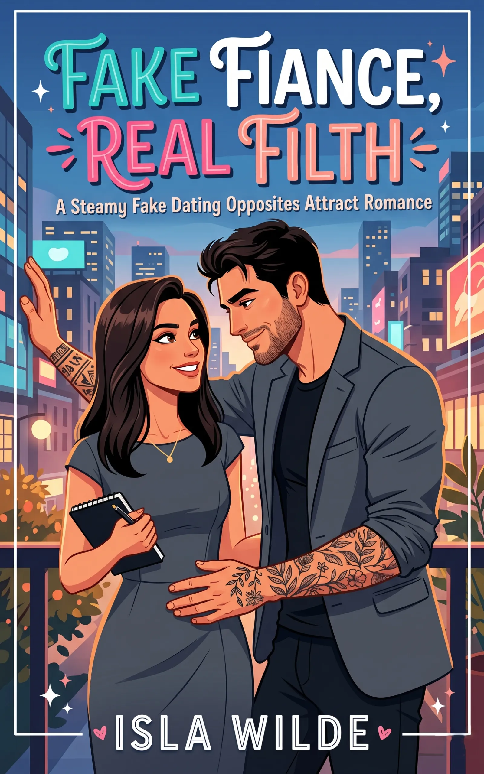 Fake Fiancé Real Filth by Isla Wilde - MF Contemporary Romance book cover