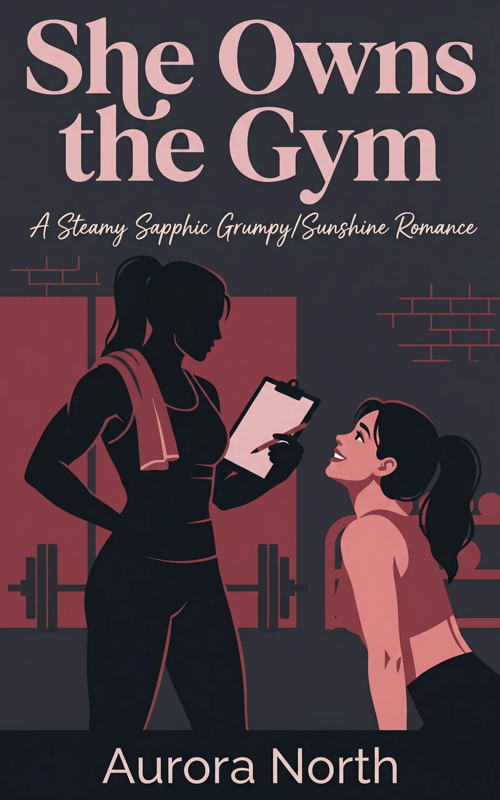 She Owns the Gym by Aurora North - FF Sapphic Romance book cover