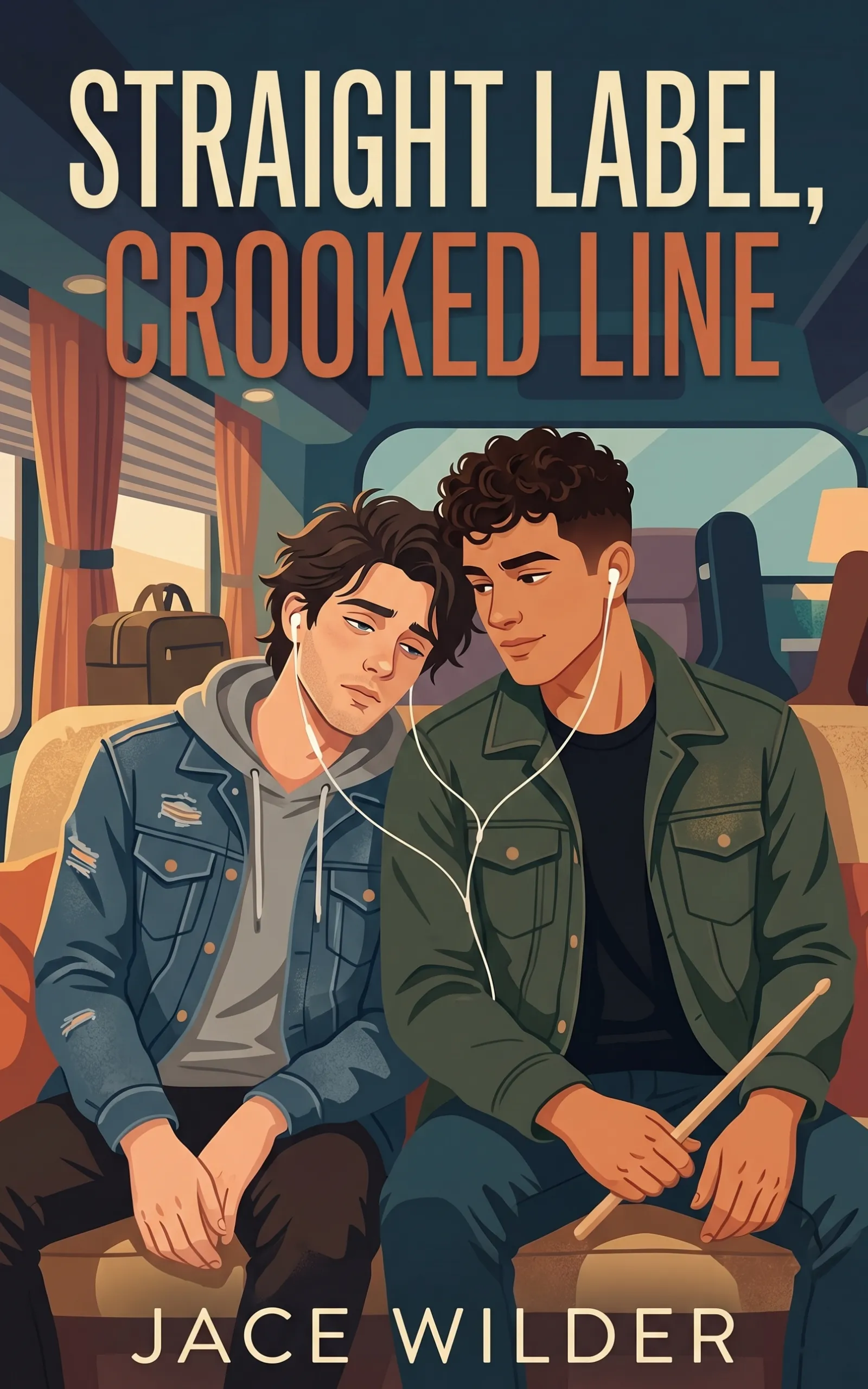 Straight Label Crooked Line by Jace Wilder - MM Rockstar Romance book cover