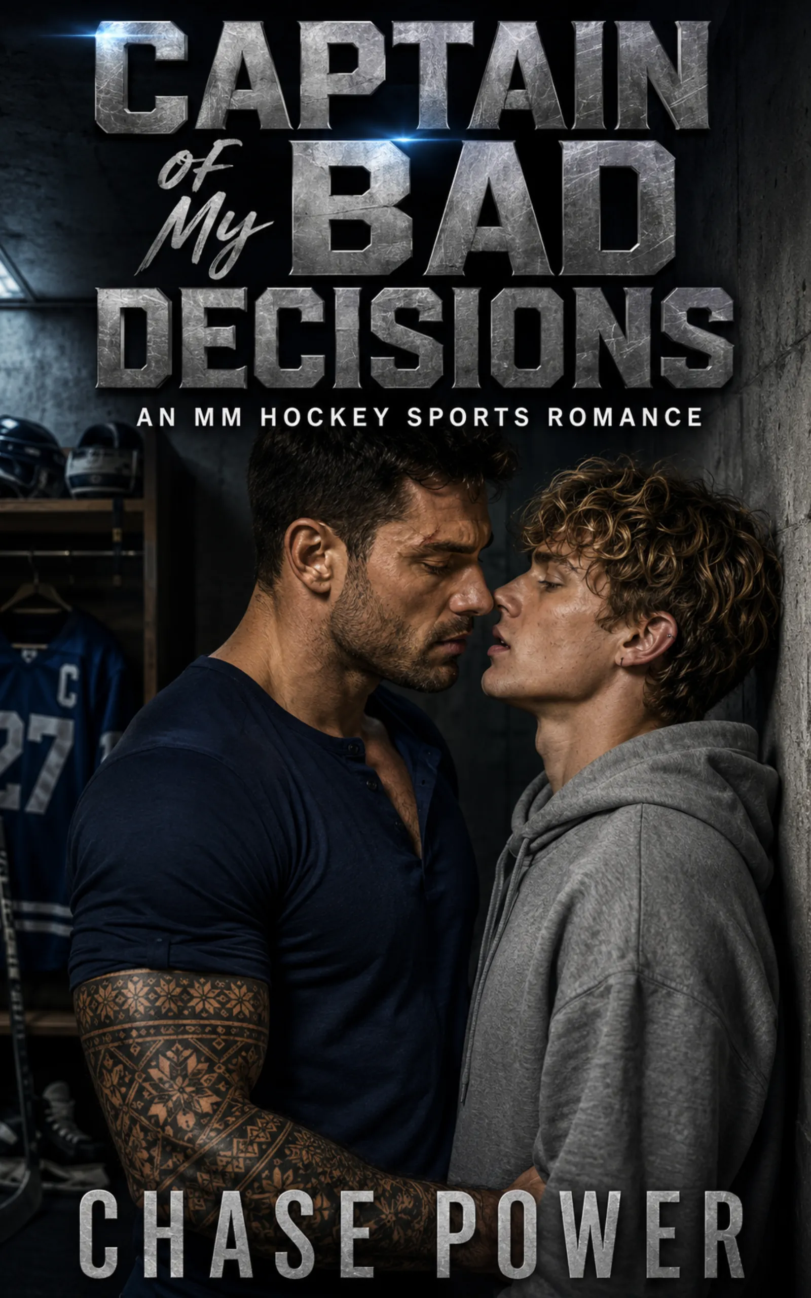 Captain of My Bad Decisions by Chase Power - MM Hockey Romance book cover