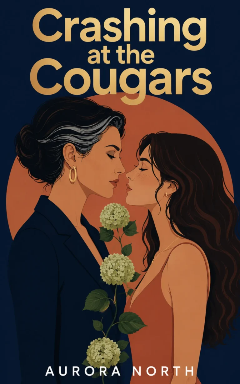 Crashing at the Cougar's by Aurora North - FF Sapphic Age Gap Romance book cover
