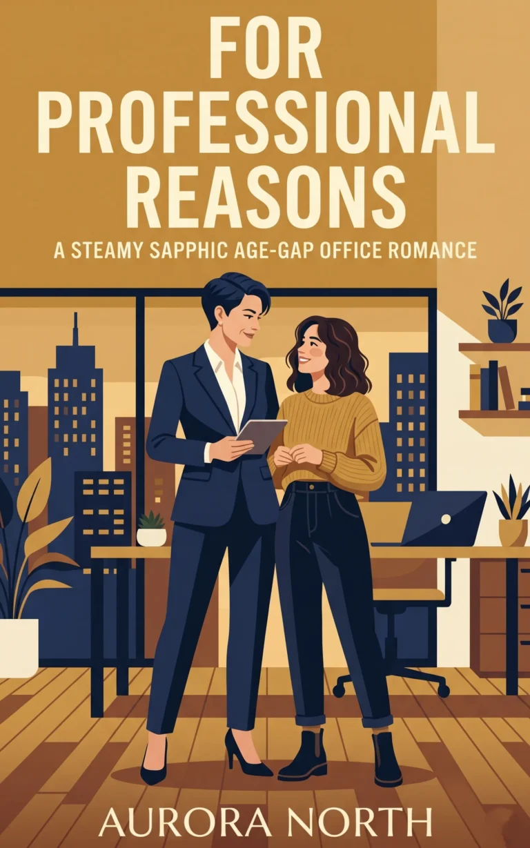 For Professional Reasons by Aurora North - FF Sapphic Workplace Romance book cover