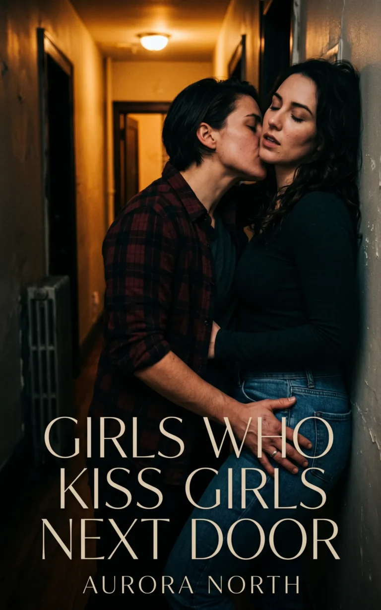 Girls Who Kiss Girls Next Door by Aurora North - FF Sapphic Neighbors to Lovers Romance book cover