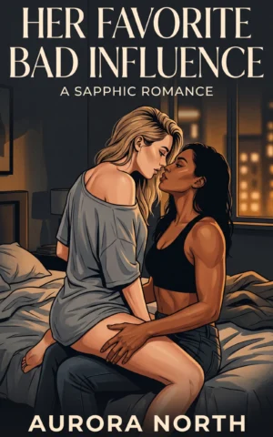 Her Favorite Bad Influence by Aurora North - FF Sapphic Romance book cover