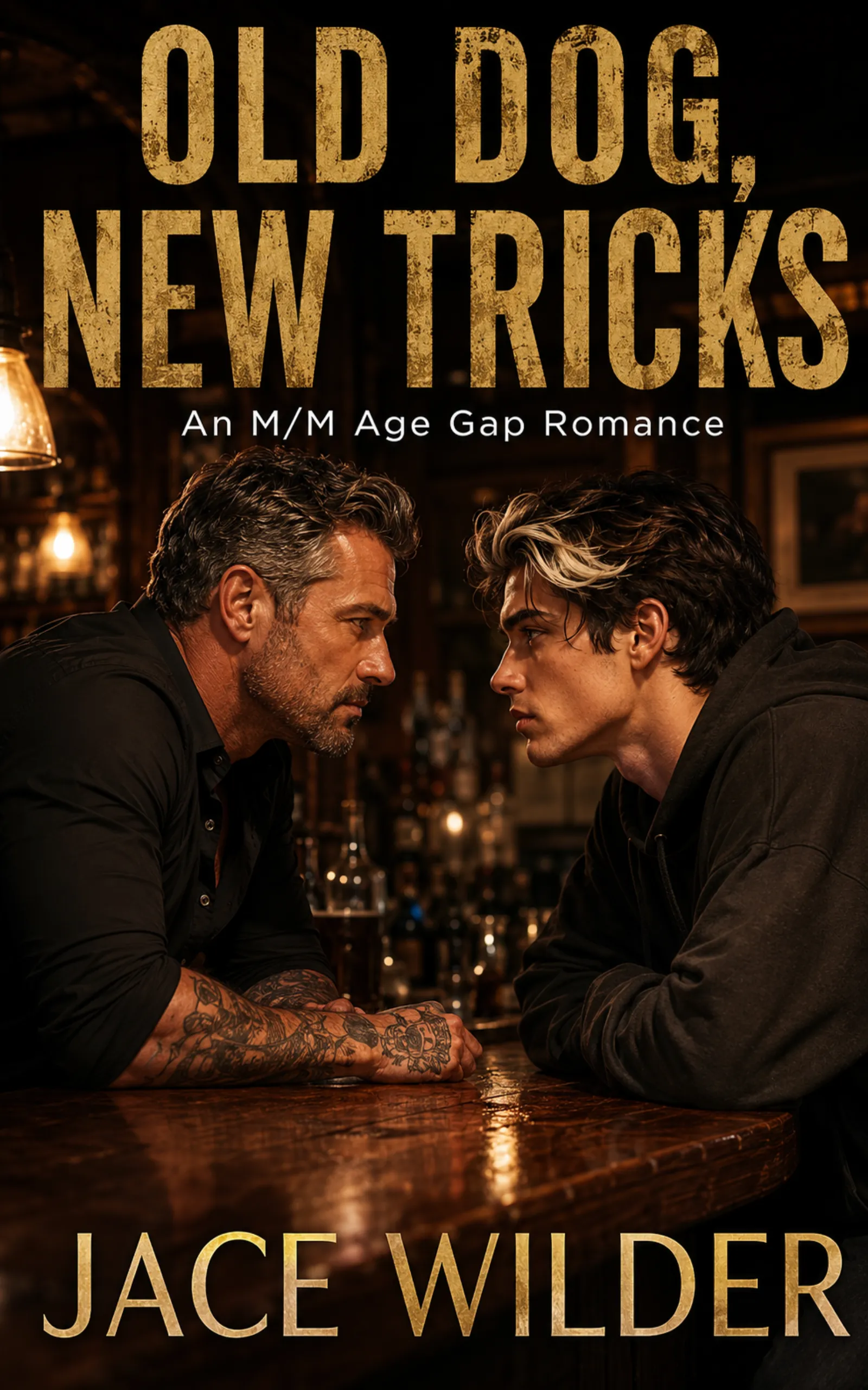 Old Dog New Tricks by Jace Wilder - MM Age Gap Bartender Romance book cover