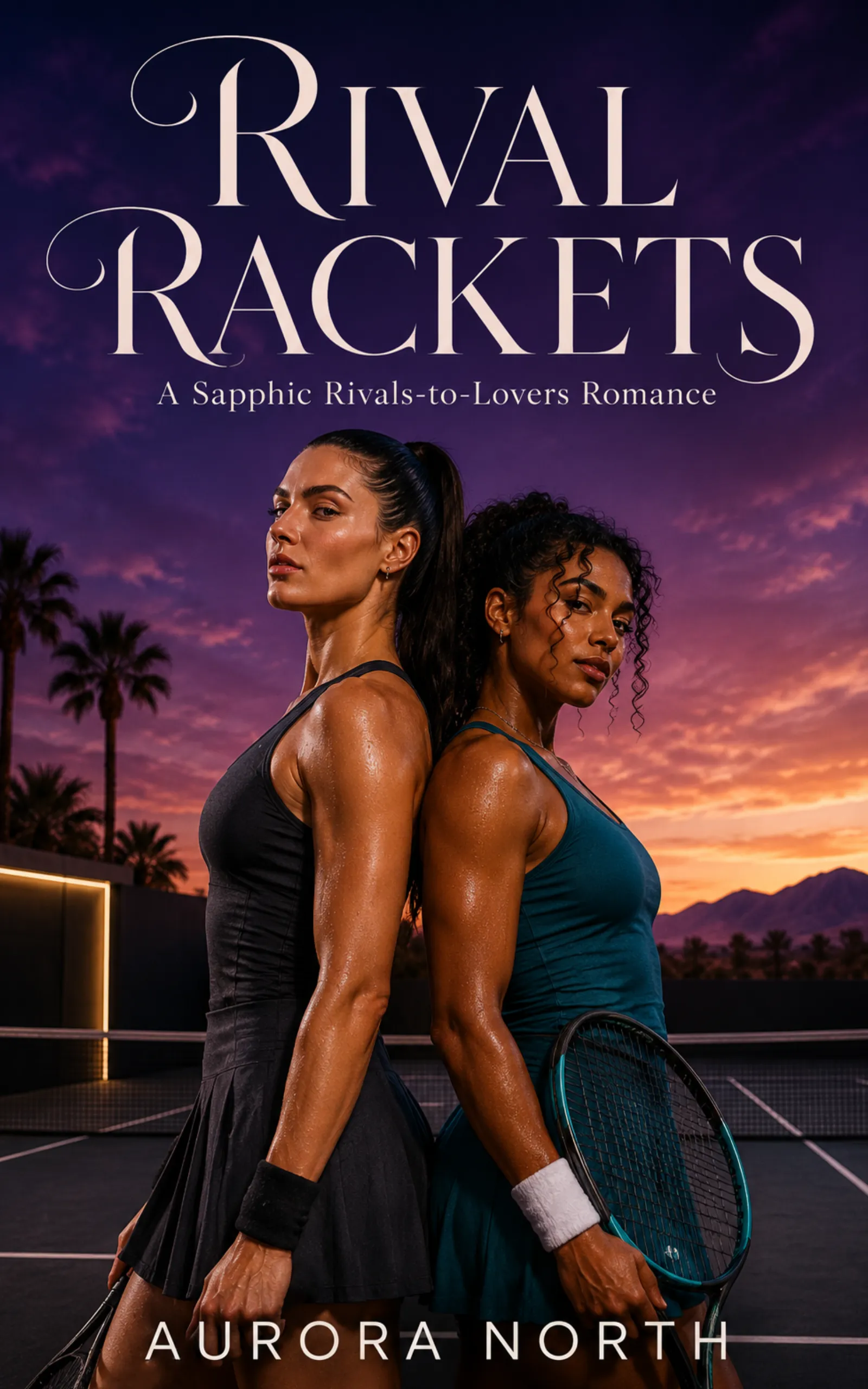 Rival Rackets by Aurora North - FF Sapphic Sports Romance book cover