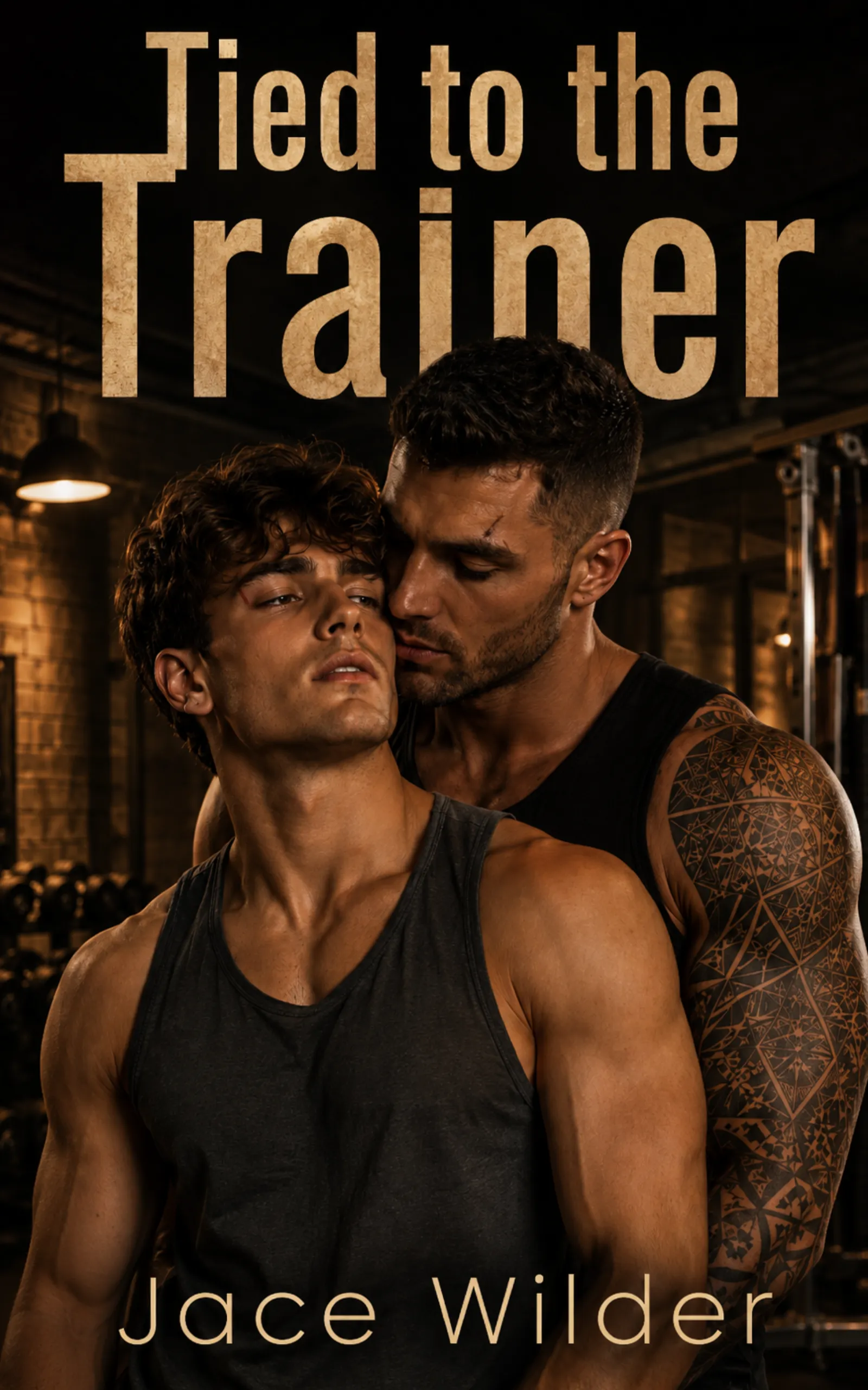 Tied to the Trainer by Jace Wilder - MM Contemporary Romance book cover