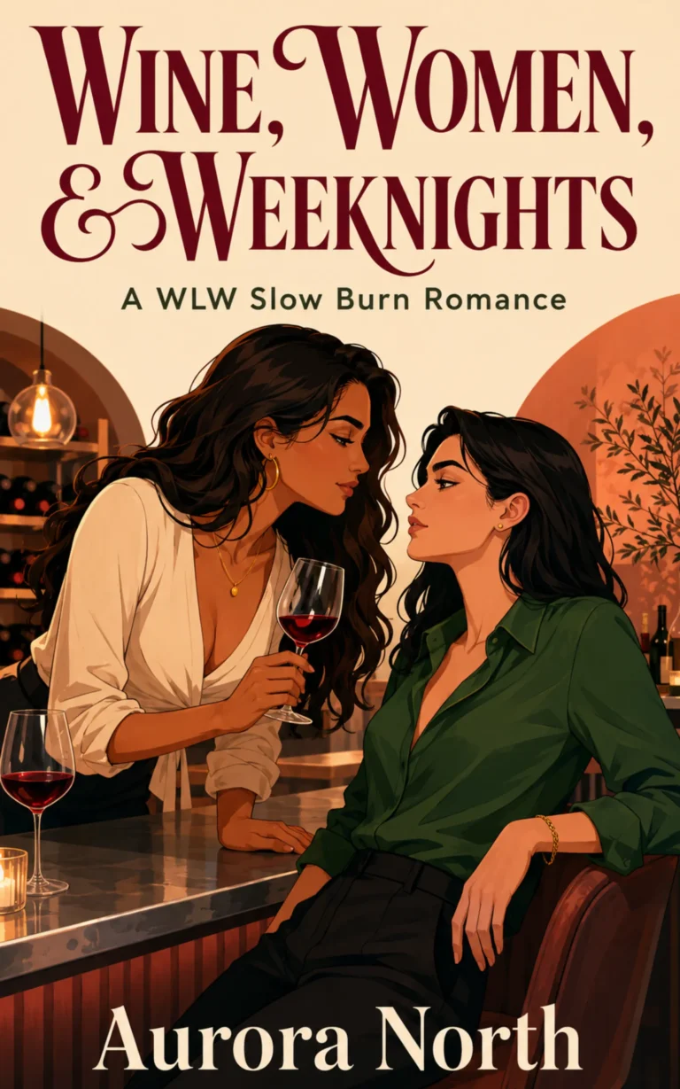 Wine, Women, and Weeknights by Aurora North - FF Sapphic Romance book cover