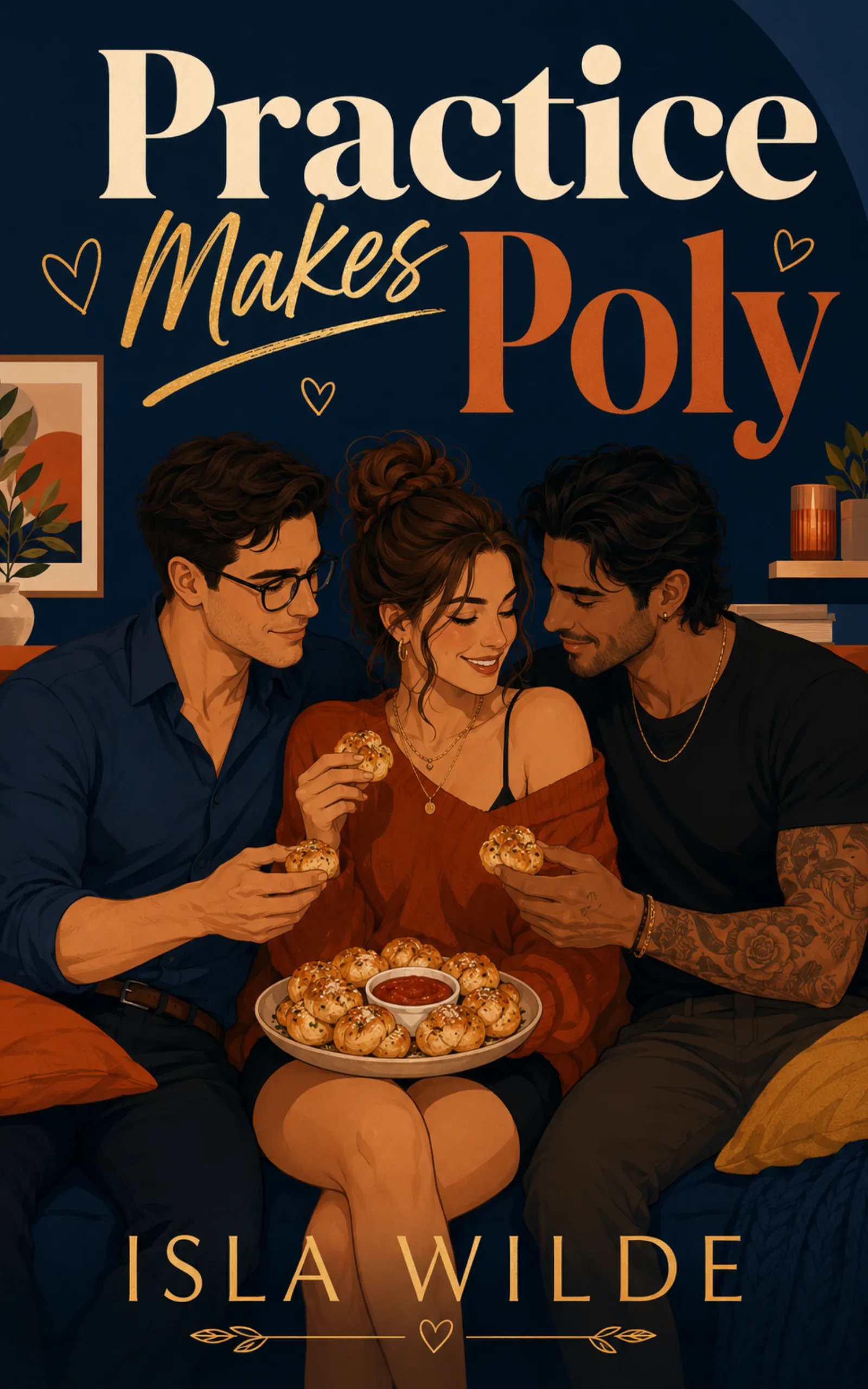 Practice Makes Poly by Isla Wilde - MMF Polyamory Romance book cover